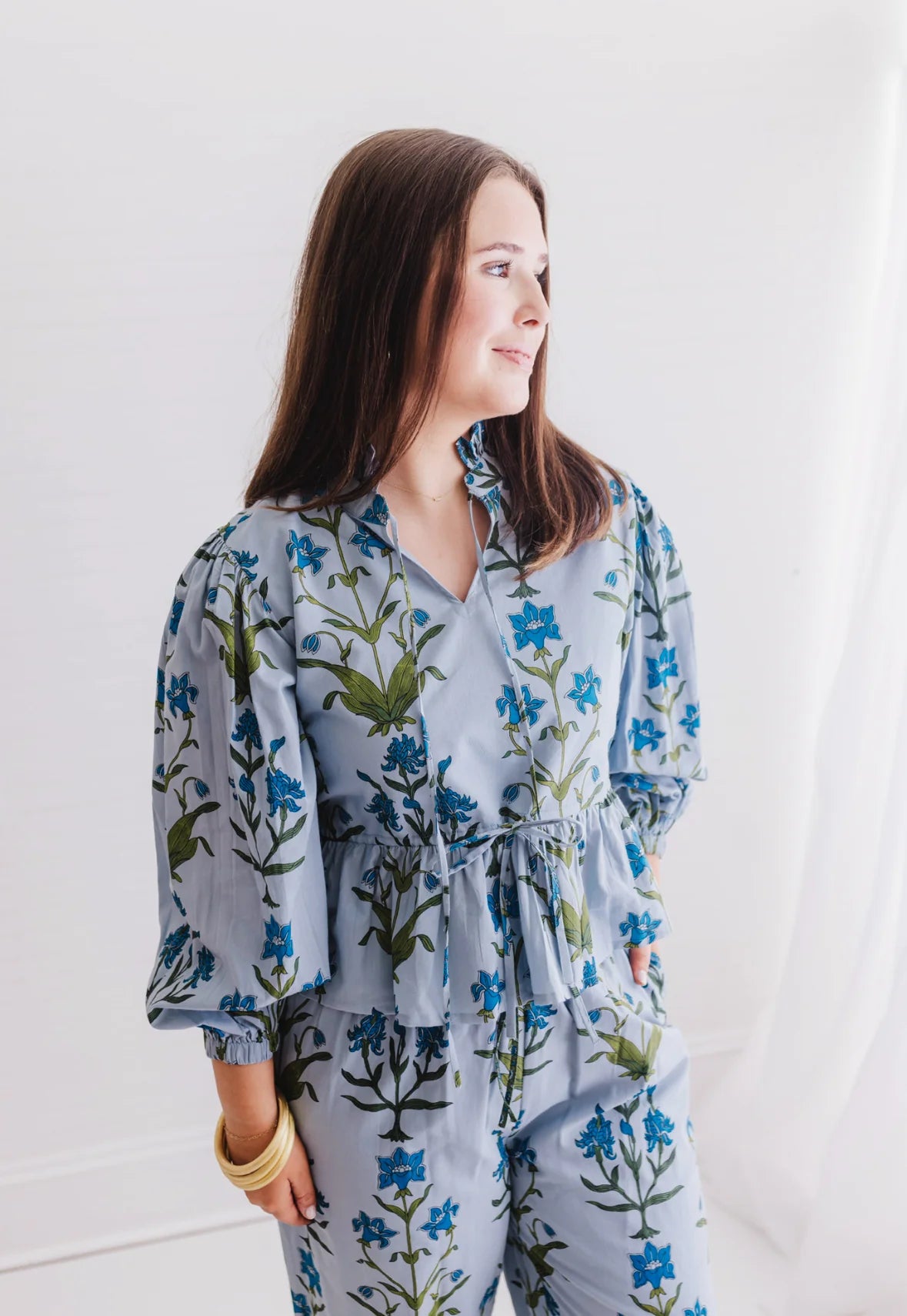 Iris Floral Two Piece Pant Set