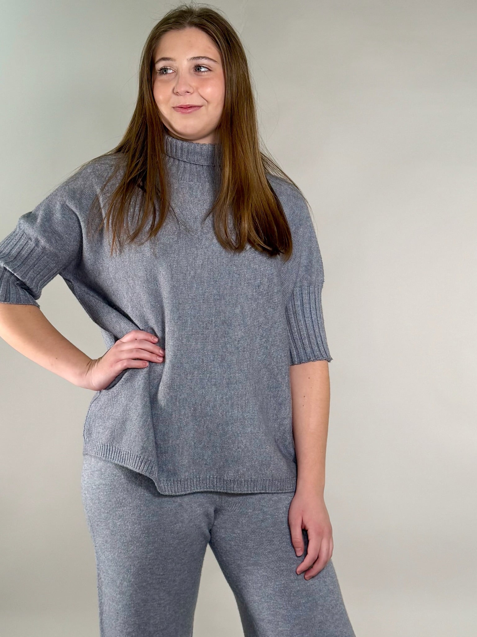 Crop Knit Flare Cozy Pant