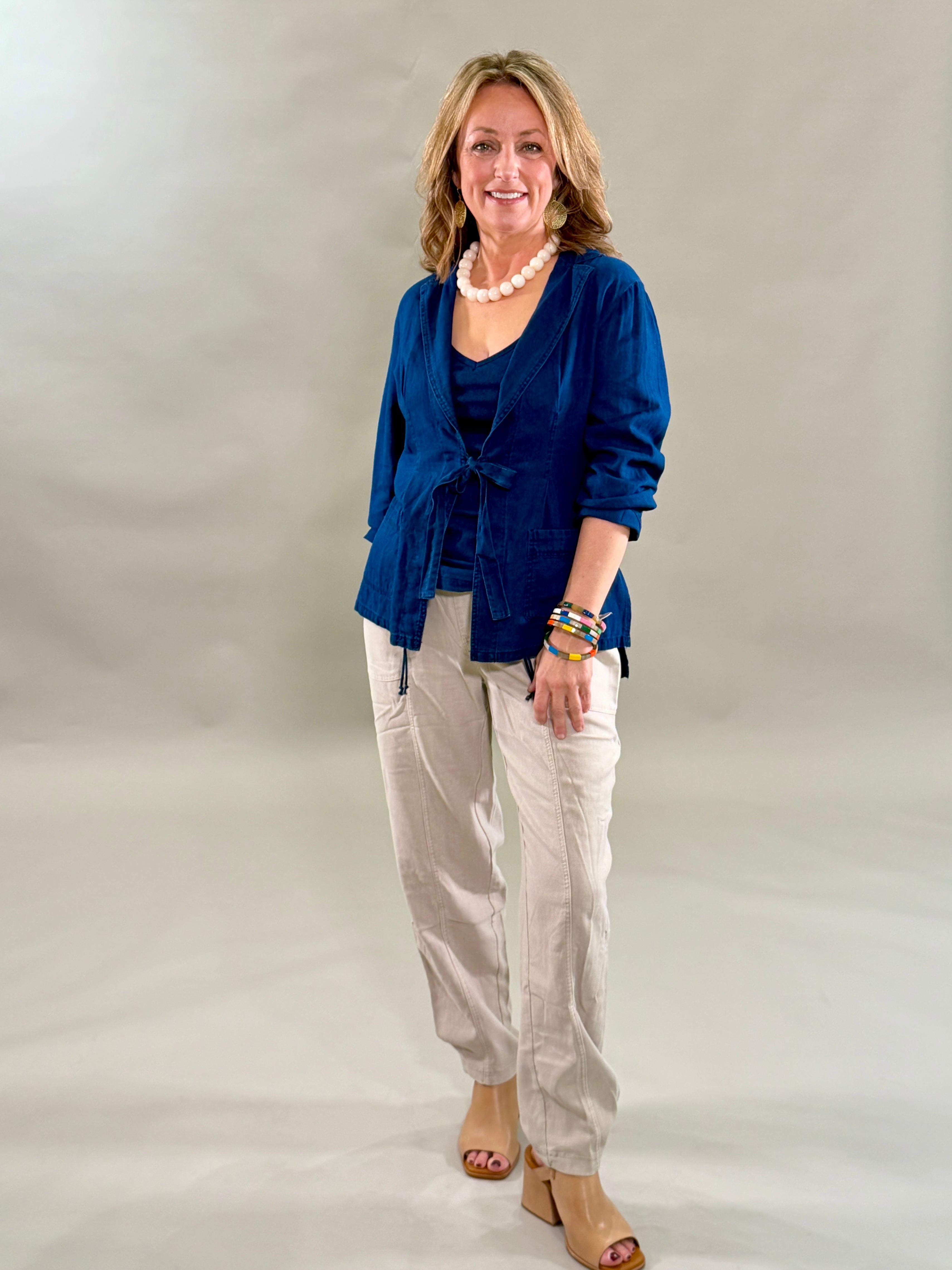 Easy-Fit Linen Blend Utillity Pant