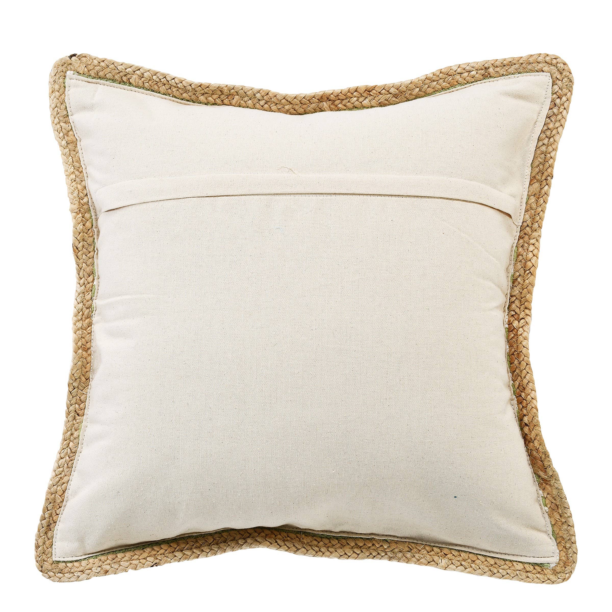Jute Bordered Throw Pillow