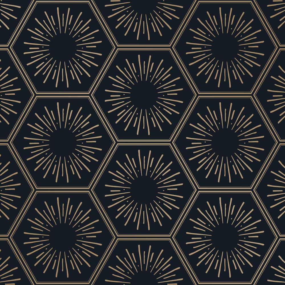 Hello Sunshine Gatsby Gold P&S Wallpaper, 28 sq. ft.