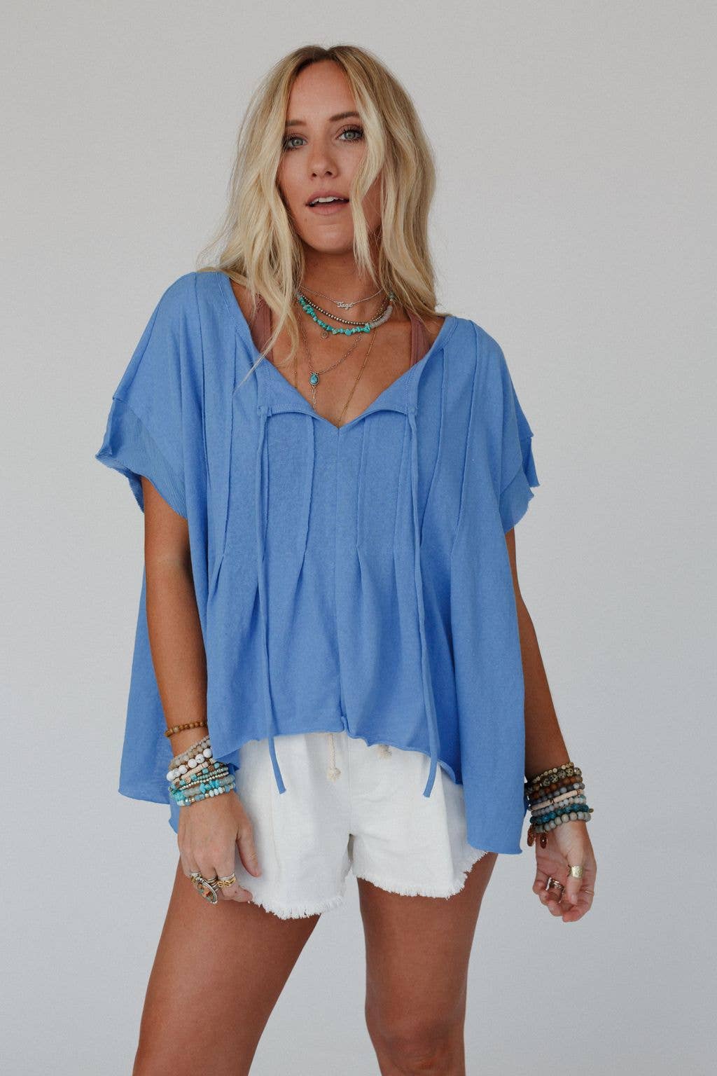 Oversized Pleated Top