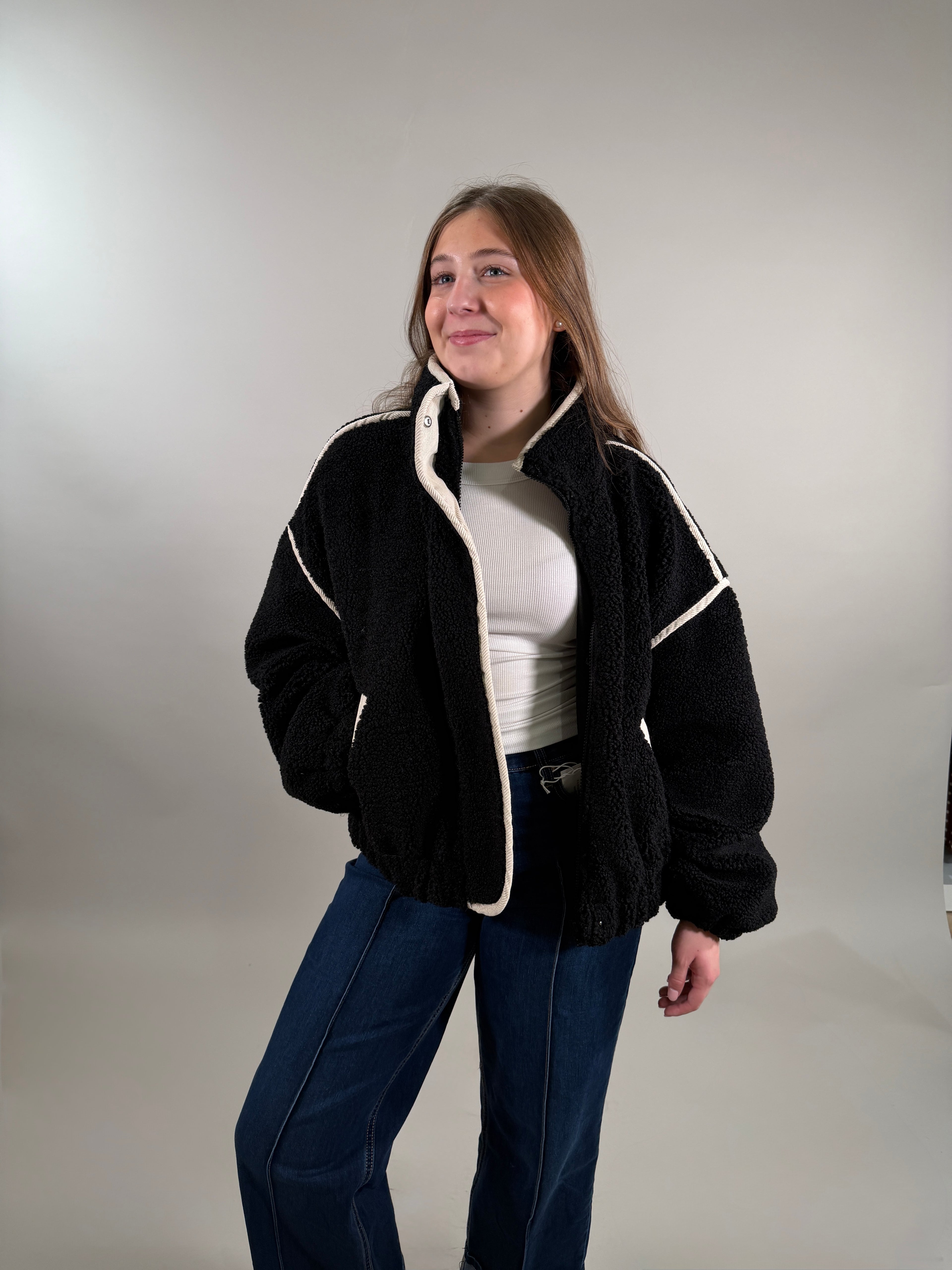 Cozy Sherpa Bomber Jacket