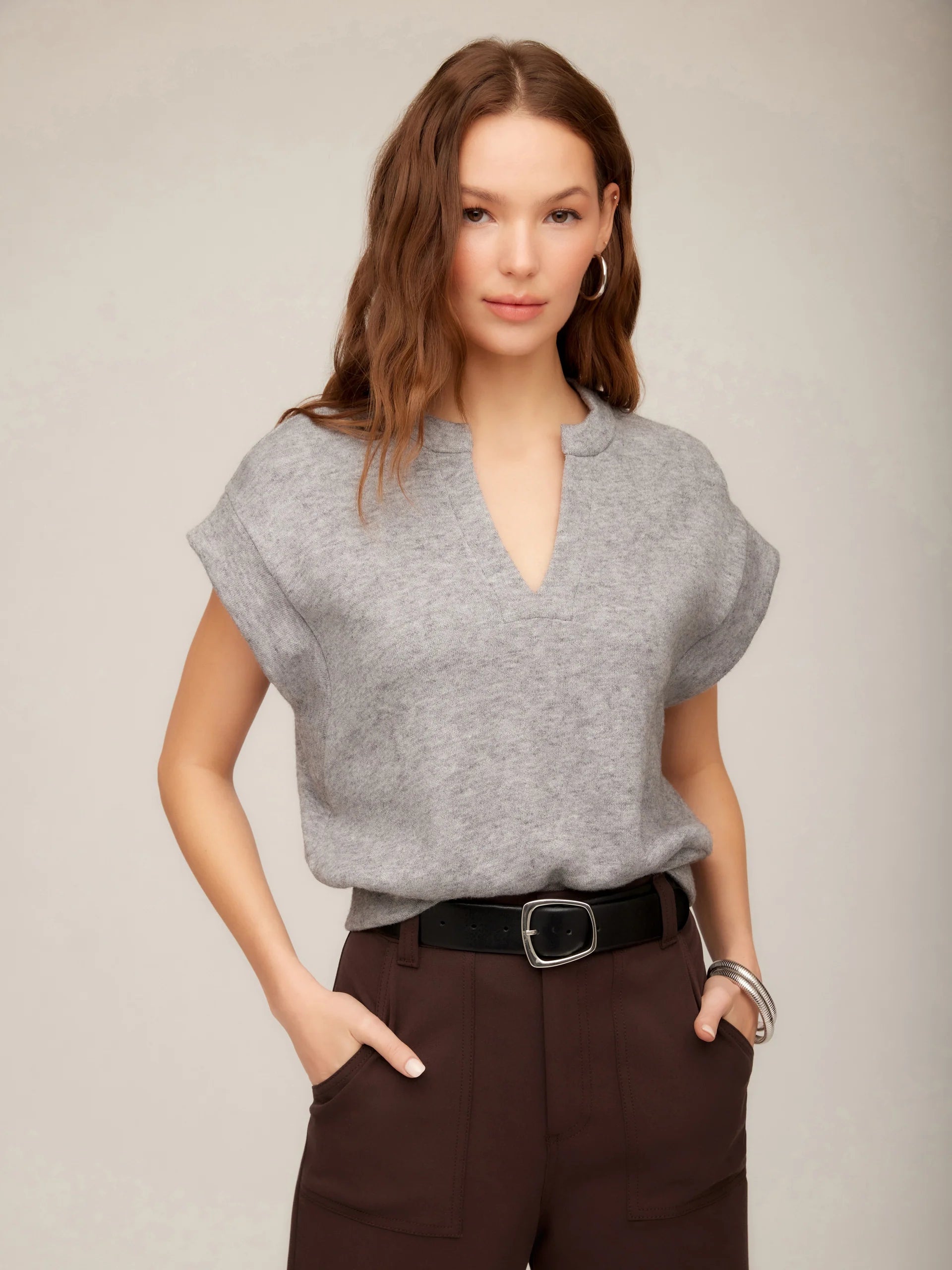Morgan V Neck Sweater Top