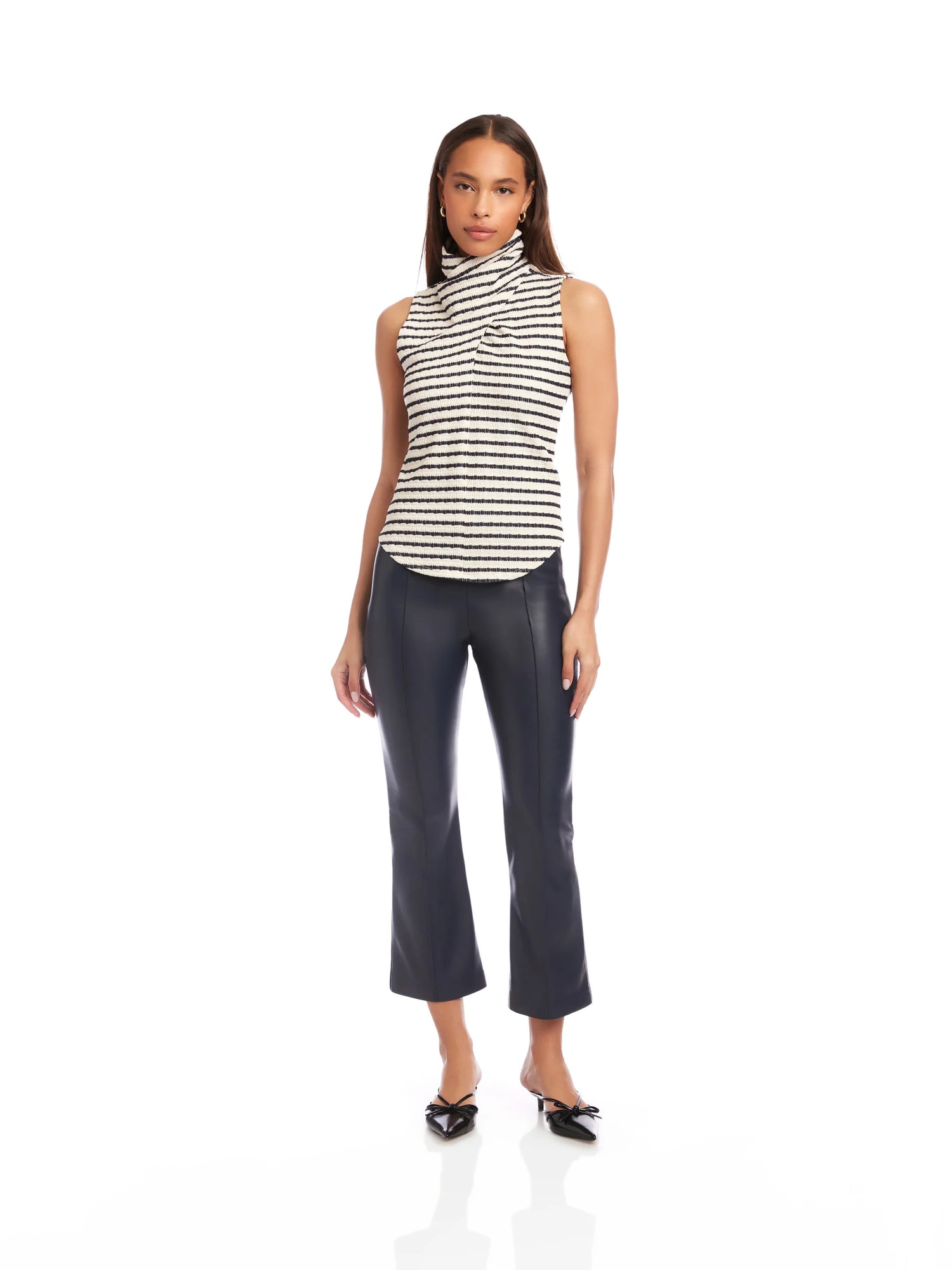 Abbey Stripe Turtleneck Tank