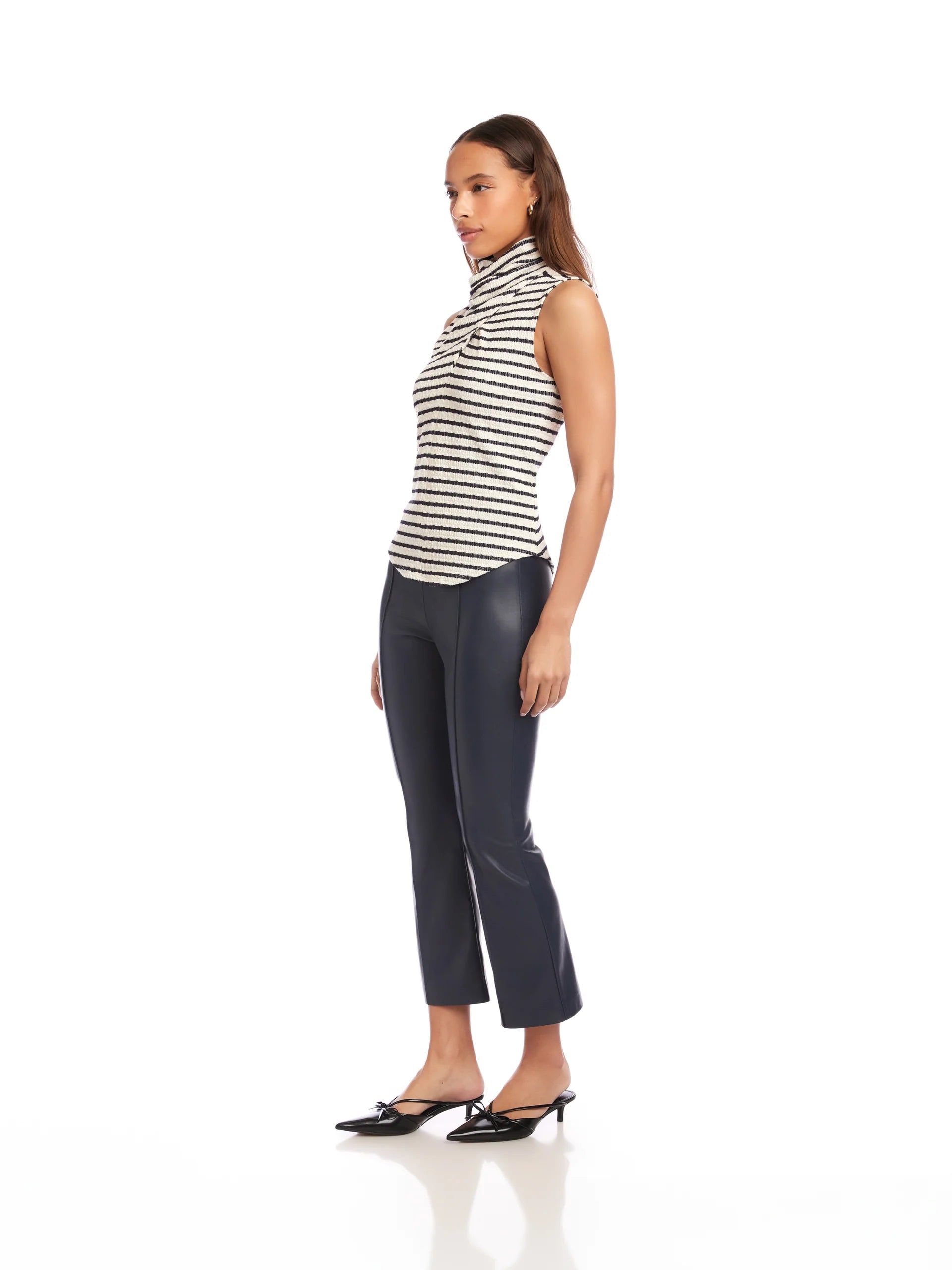 Abbey Stripe Turtleneck Tank