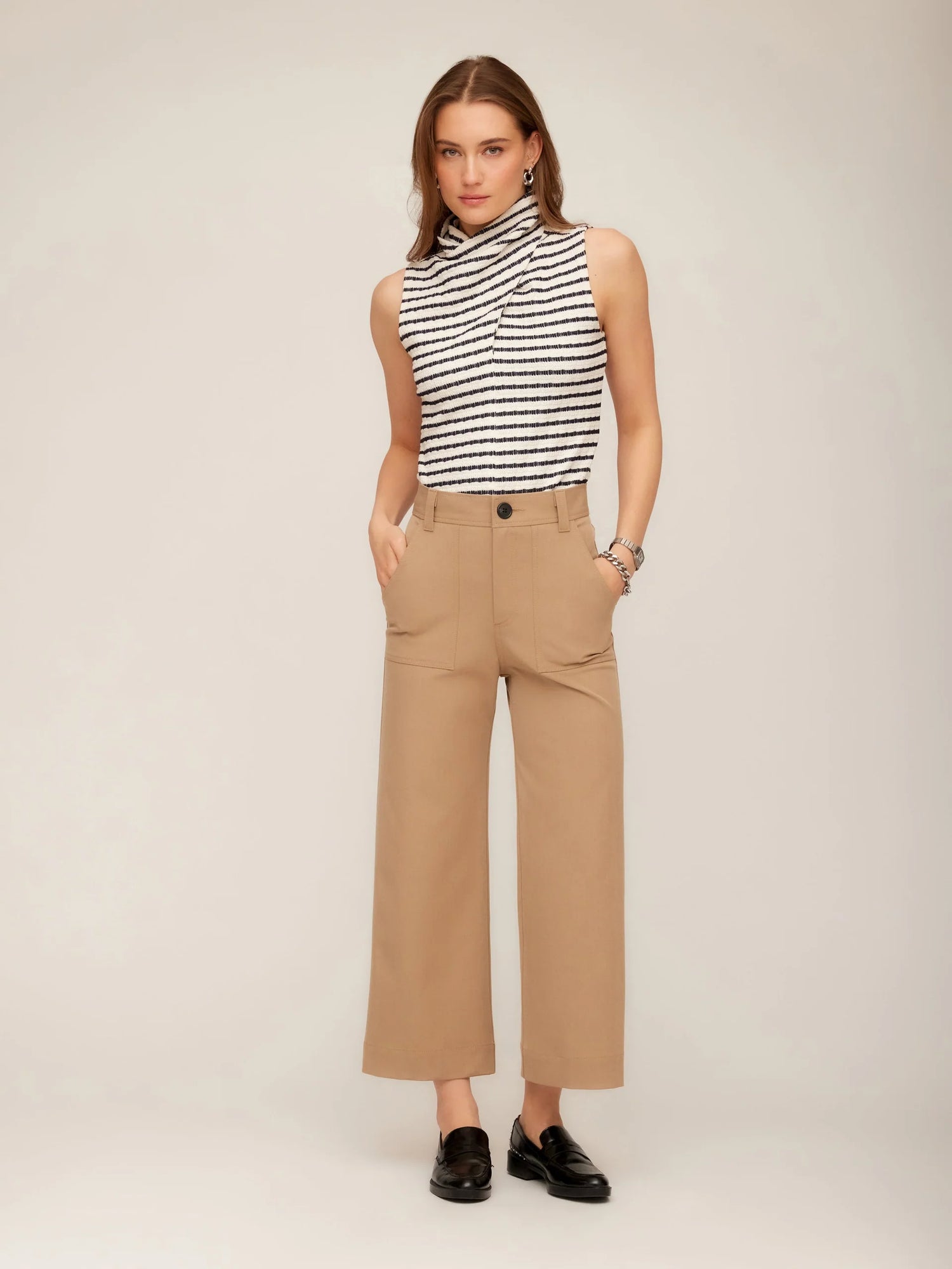 Abbey Stripe Turtleneck Tank