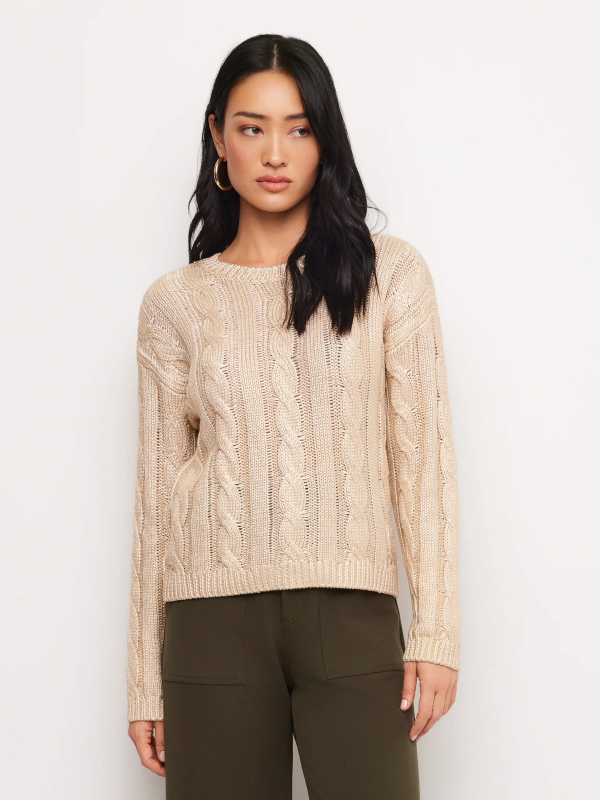 Metallic Crewneck Sweater