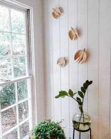 Hand Carved Wooden Birds- Set of 3