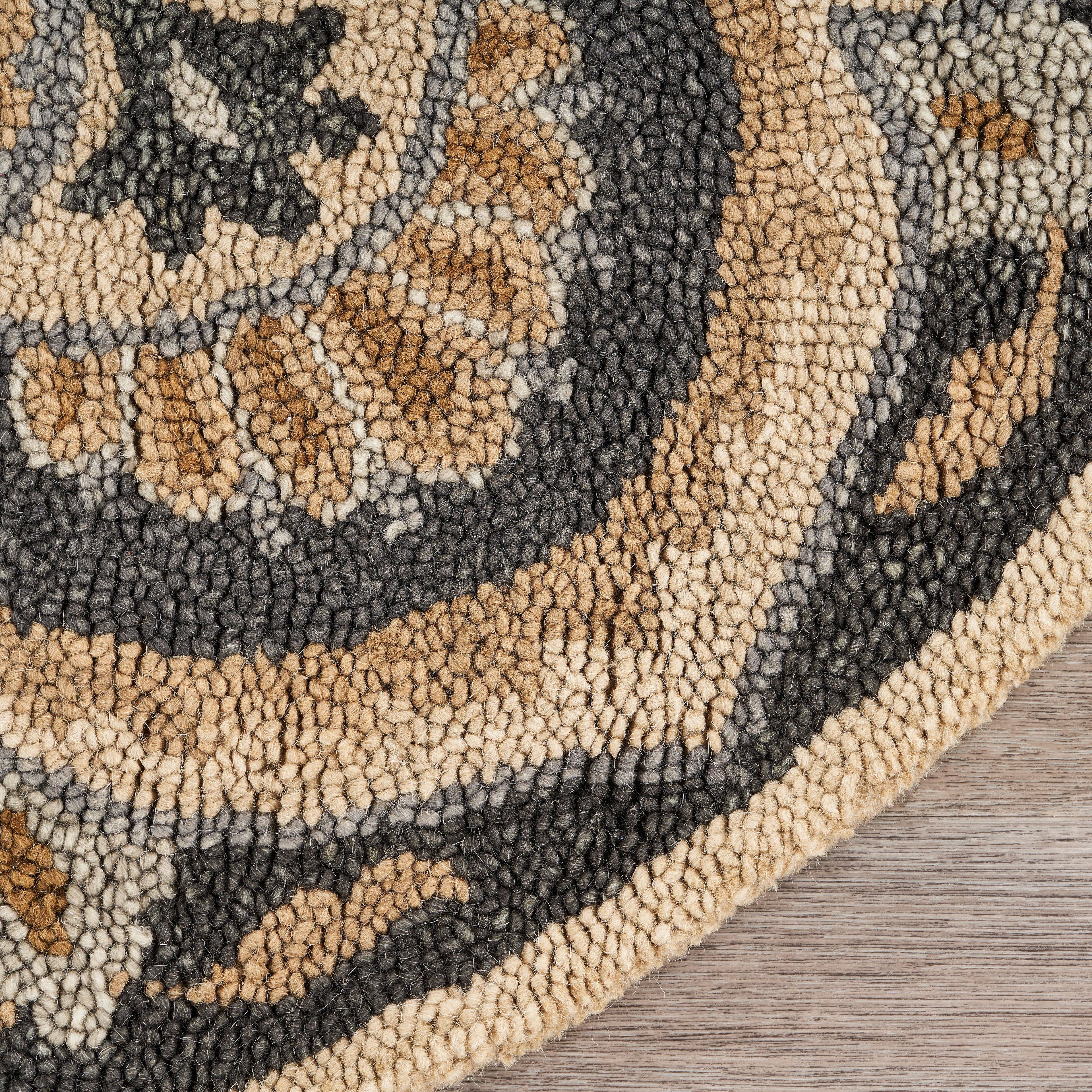 Floret Forever Mandala Area Rug - Black