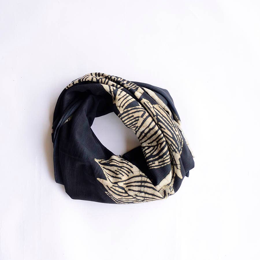 Artisan handmade cotton blockprint women scarf/wrap - Jungle
