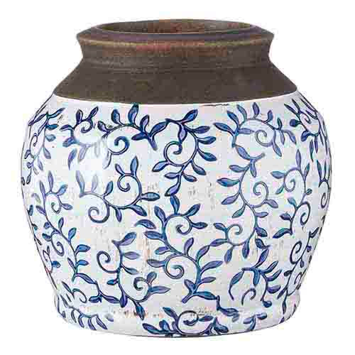 7.5" Blue Transferware Vase