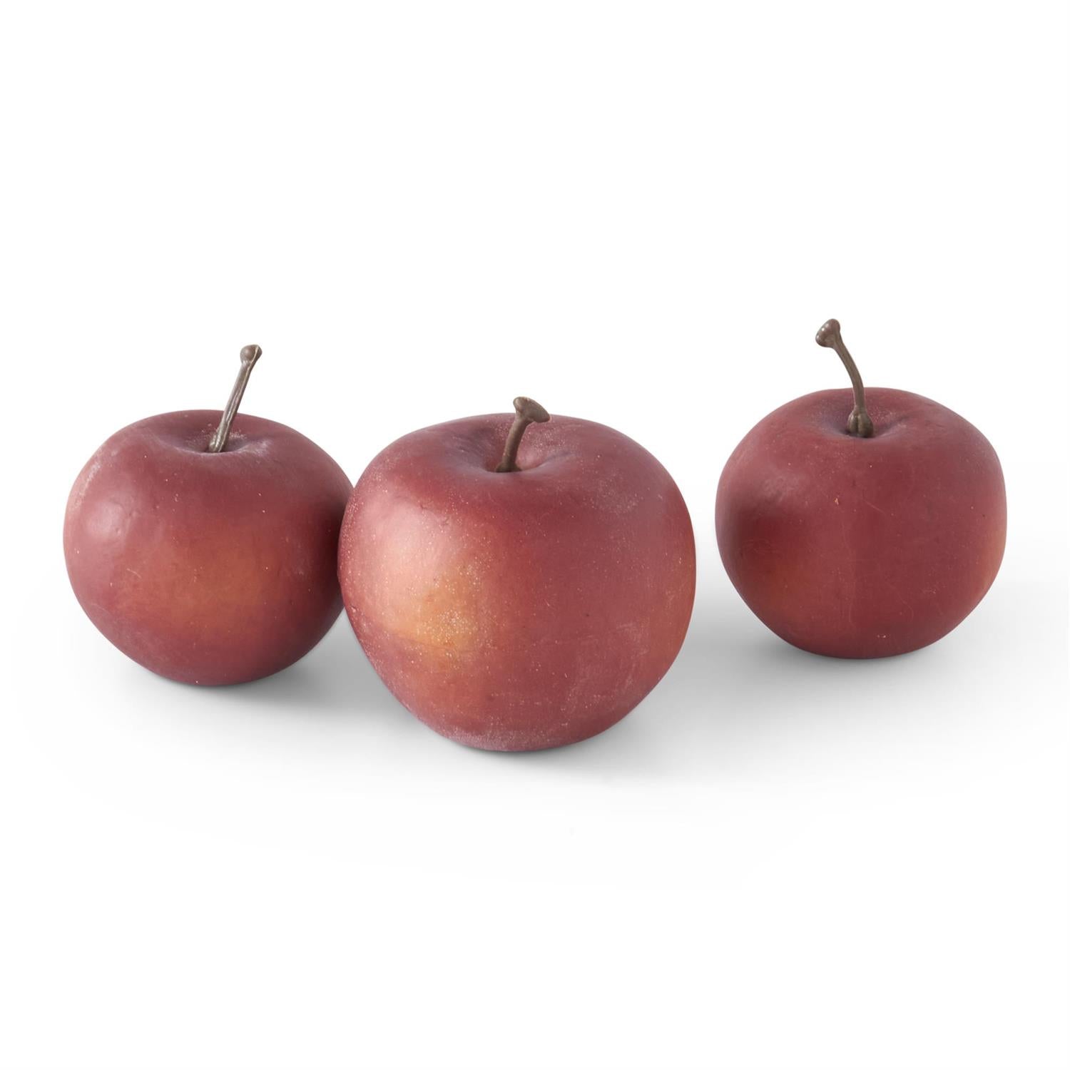 Bag of 12 2.75 Inch Burgundy Red Speckled Apples