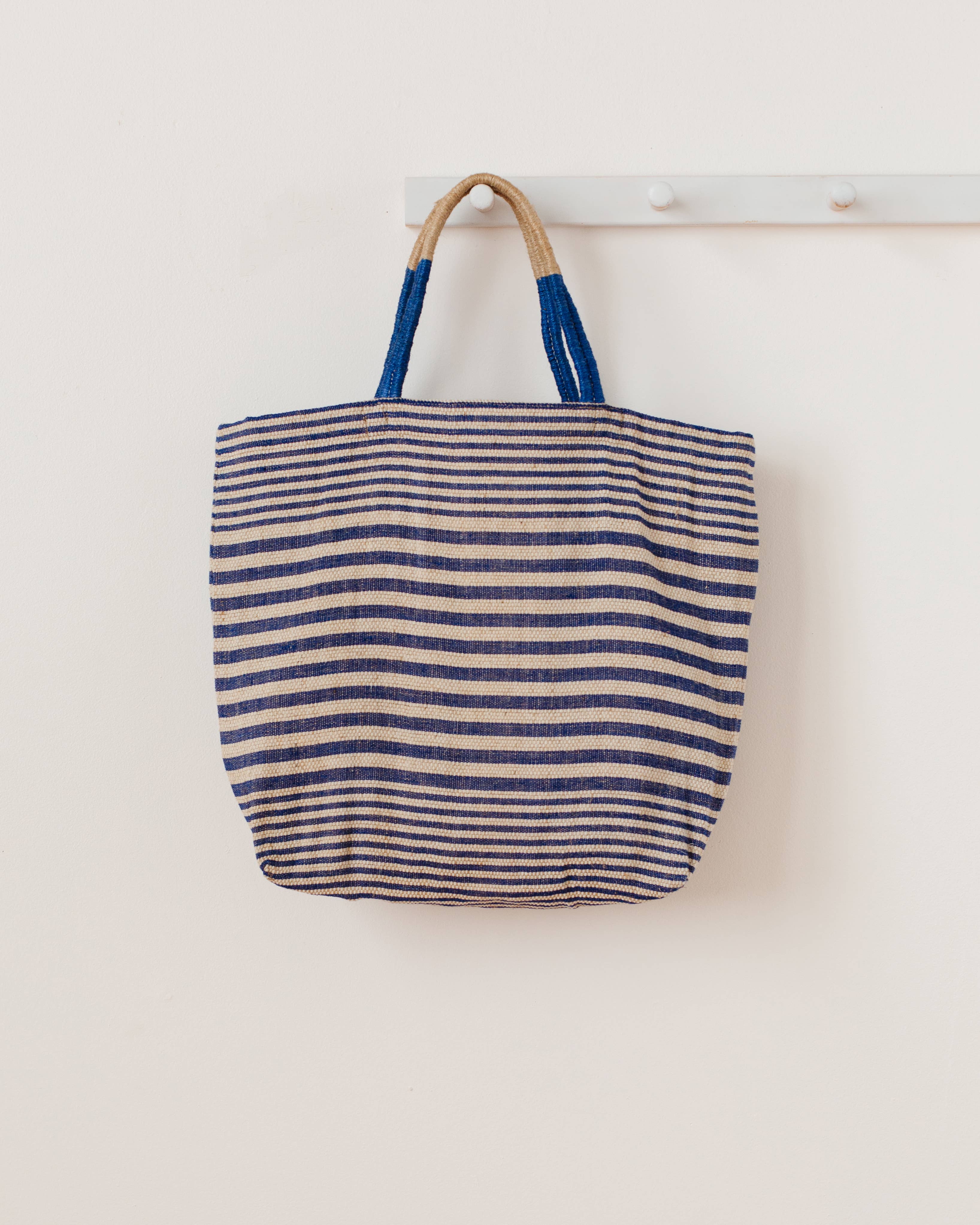Paloma indigo stripe Reusable Tote Bag