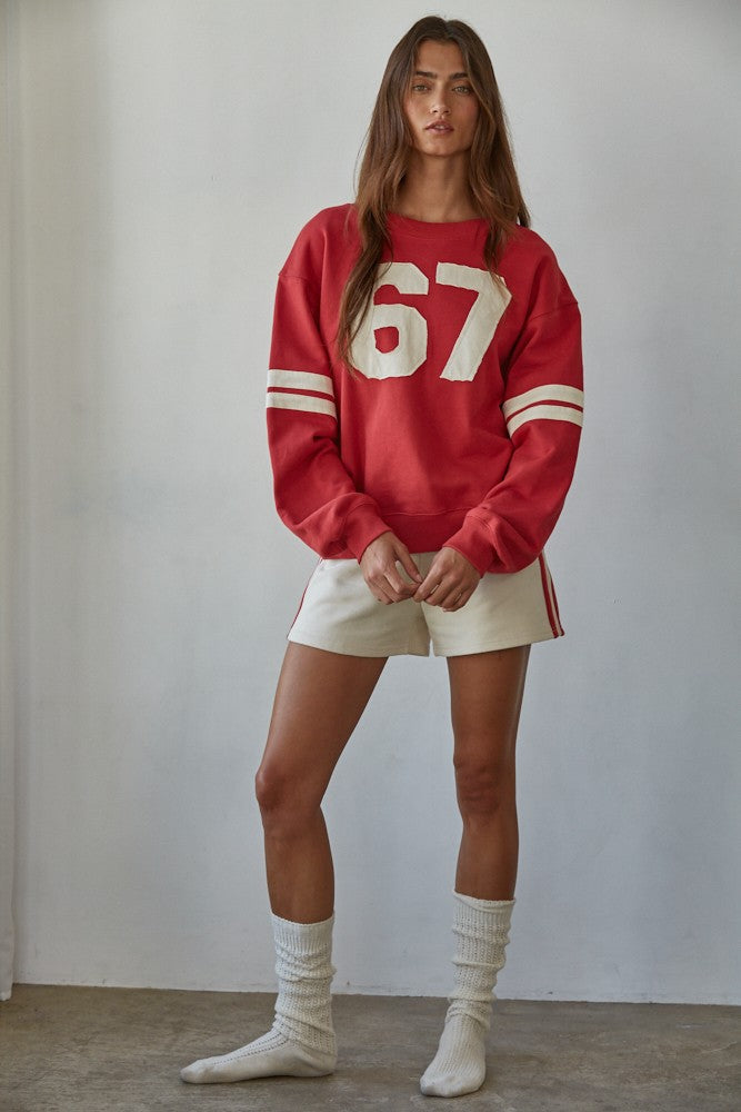 Knit Cotton French Terry Wide Leg Shorts
