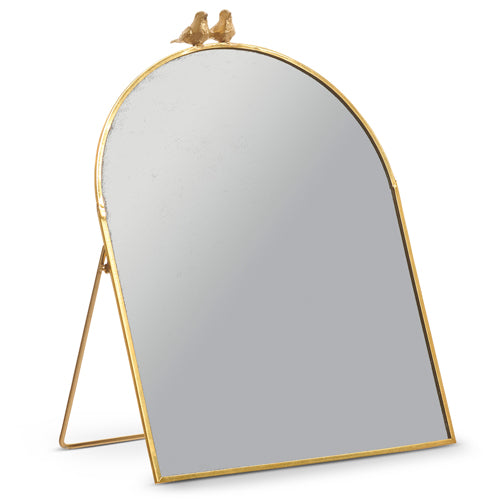 10.5" Gold Bird Mirror