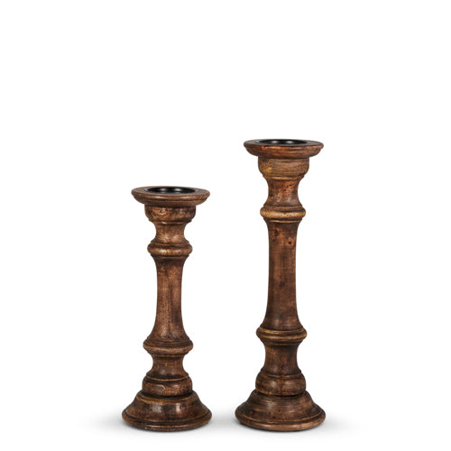 Wooden Candle Holders