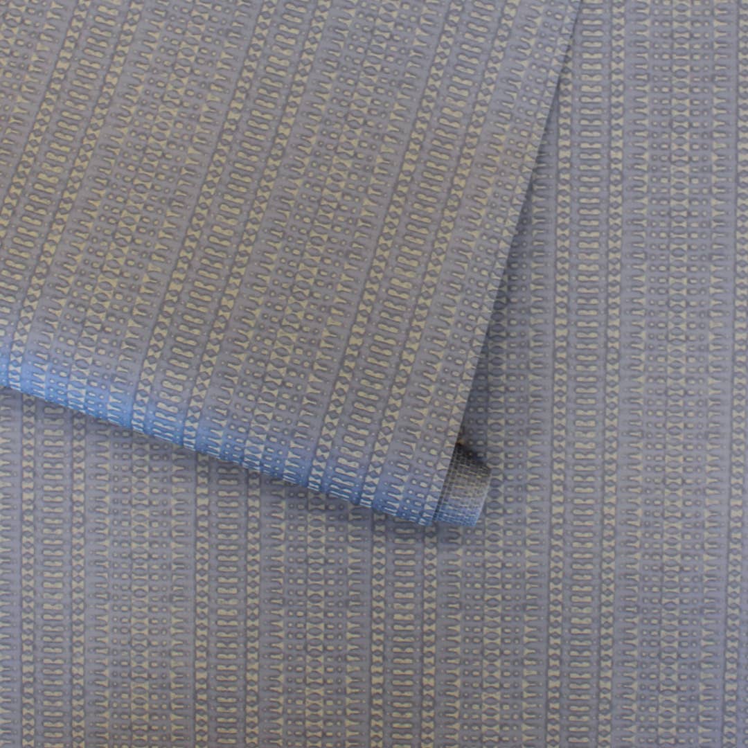 Batik Stripe Denim Peel and Stick Wallpaper