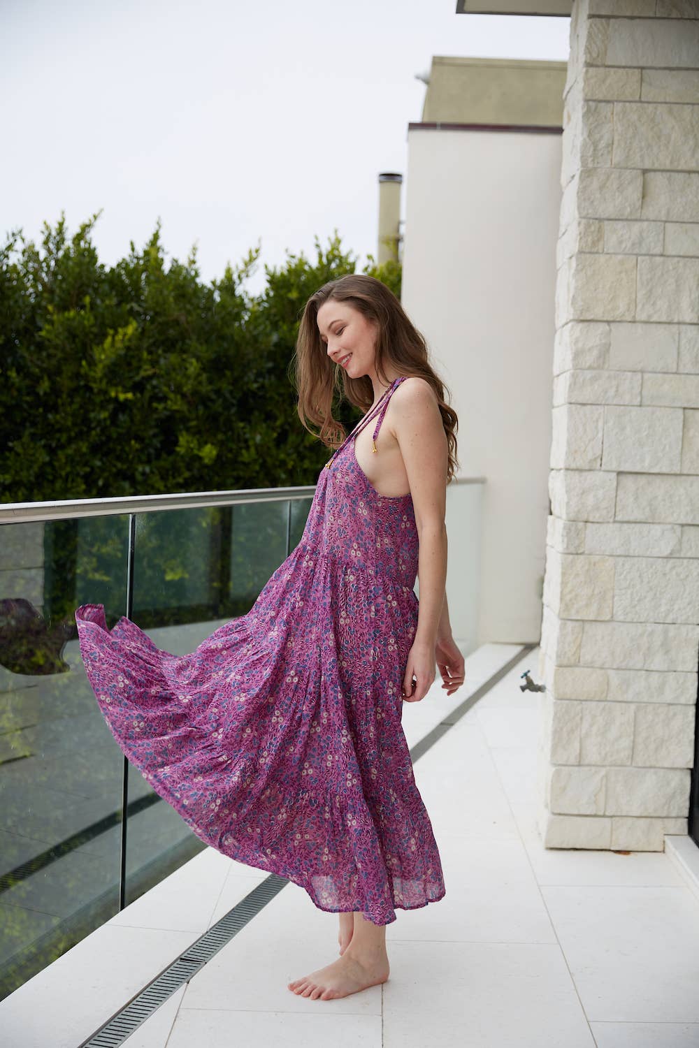Block Printed Maxi Dress (Myla)