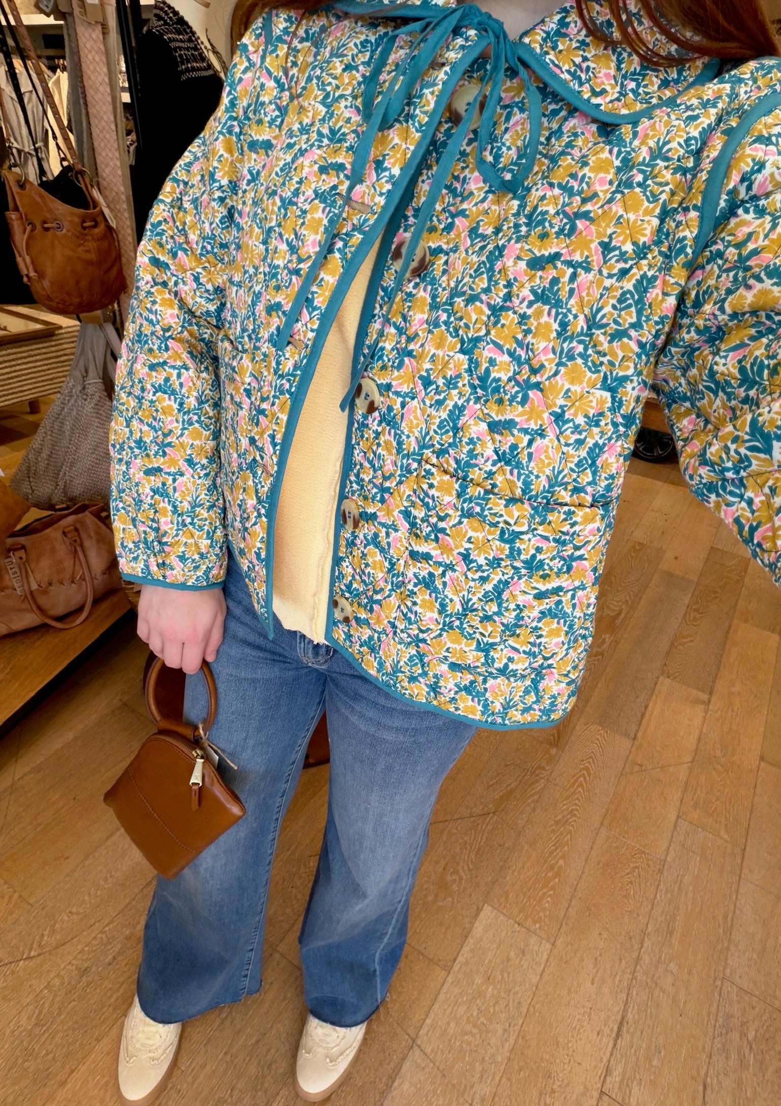 Reversible Floral Stevie Quilted Jacket