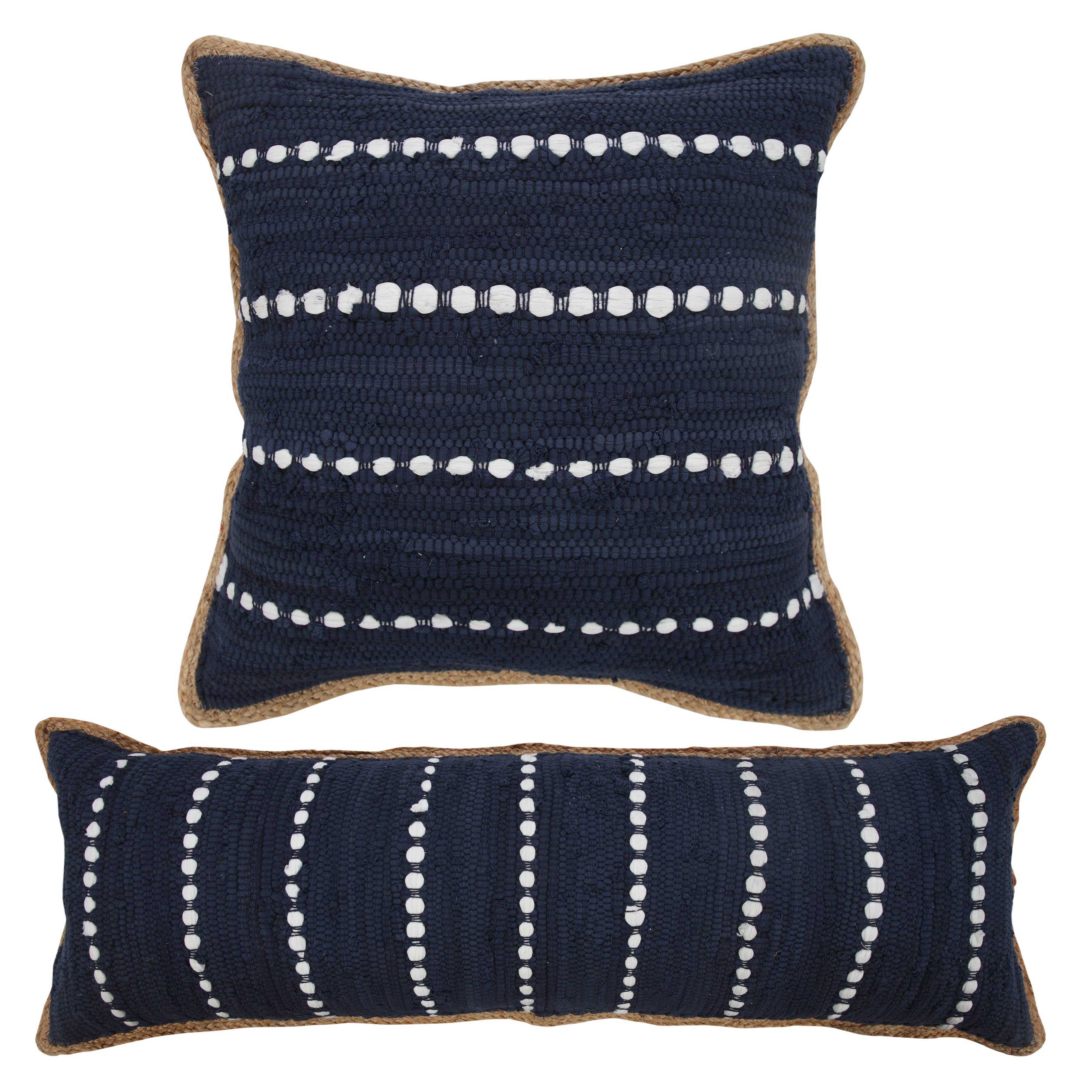 Jute Bordered Throw Pillow