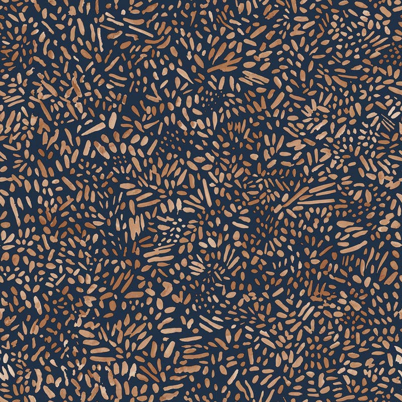 Brushstroke Garden Navy Peel and Stick Wallpaper, 28 sq. ft.