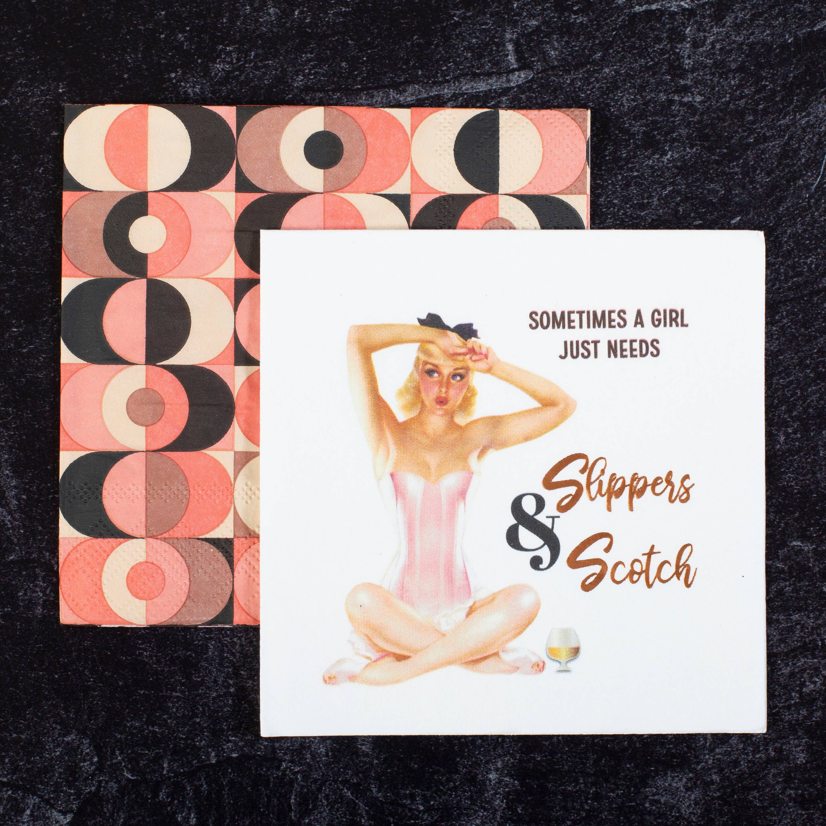 Mid Century Modern Beverage Napkin