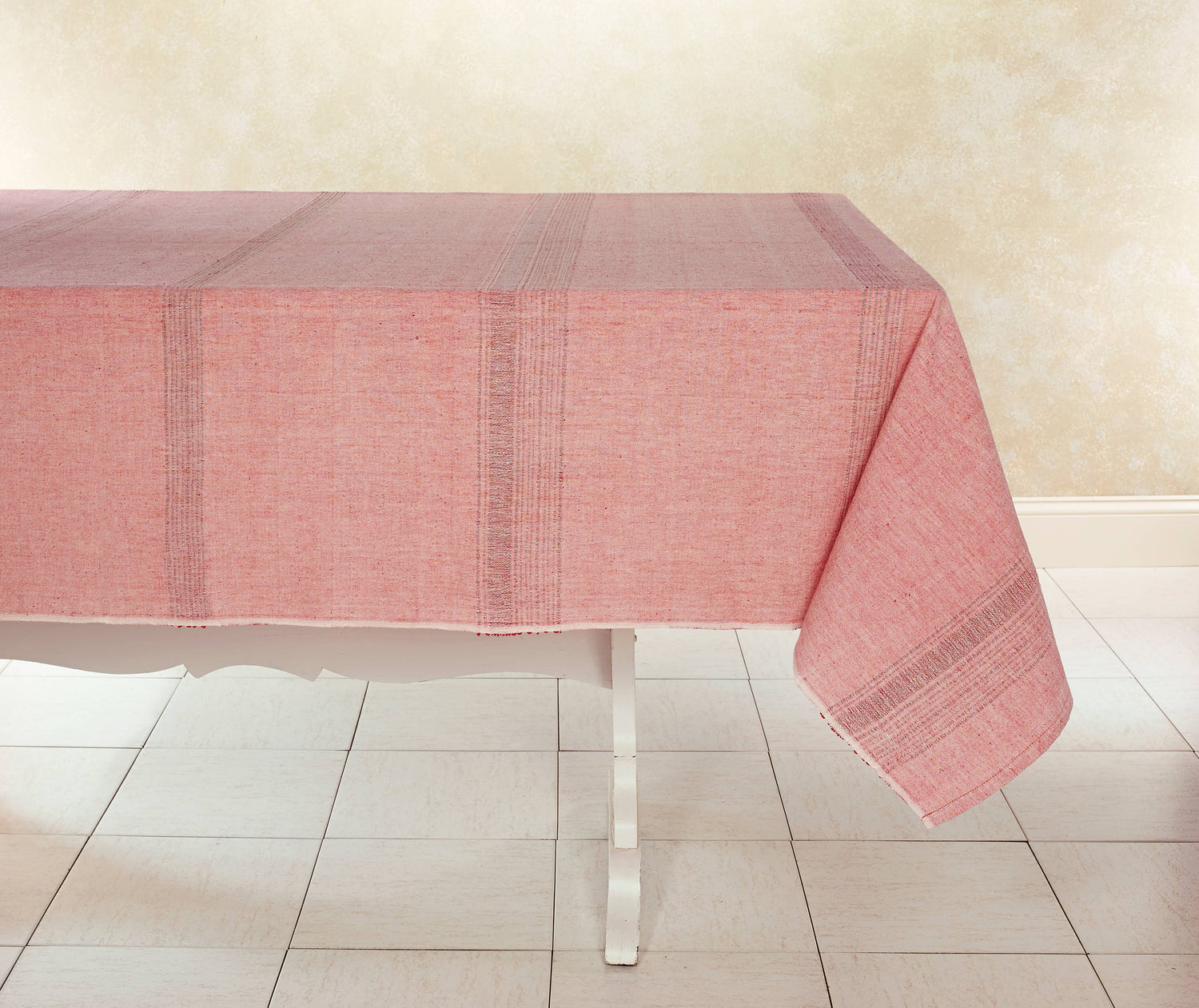 Sunrose Tablecloth, Handwoven Cotton