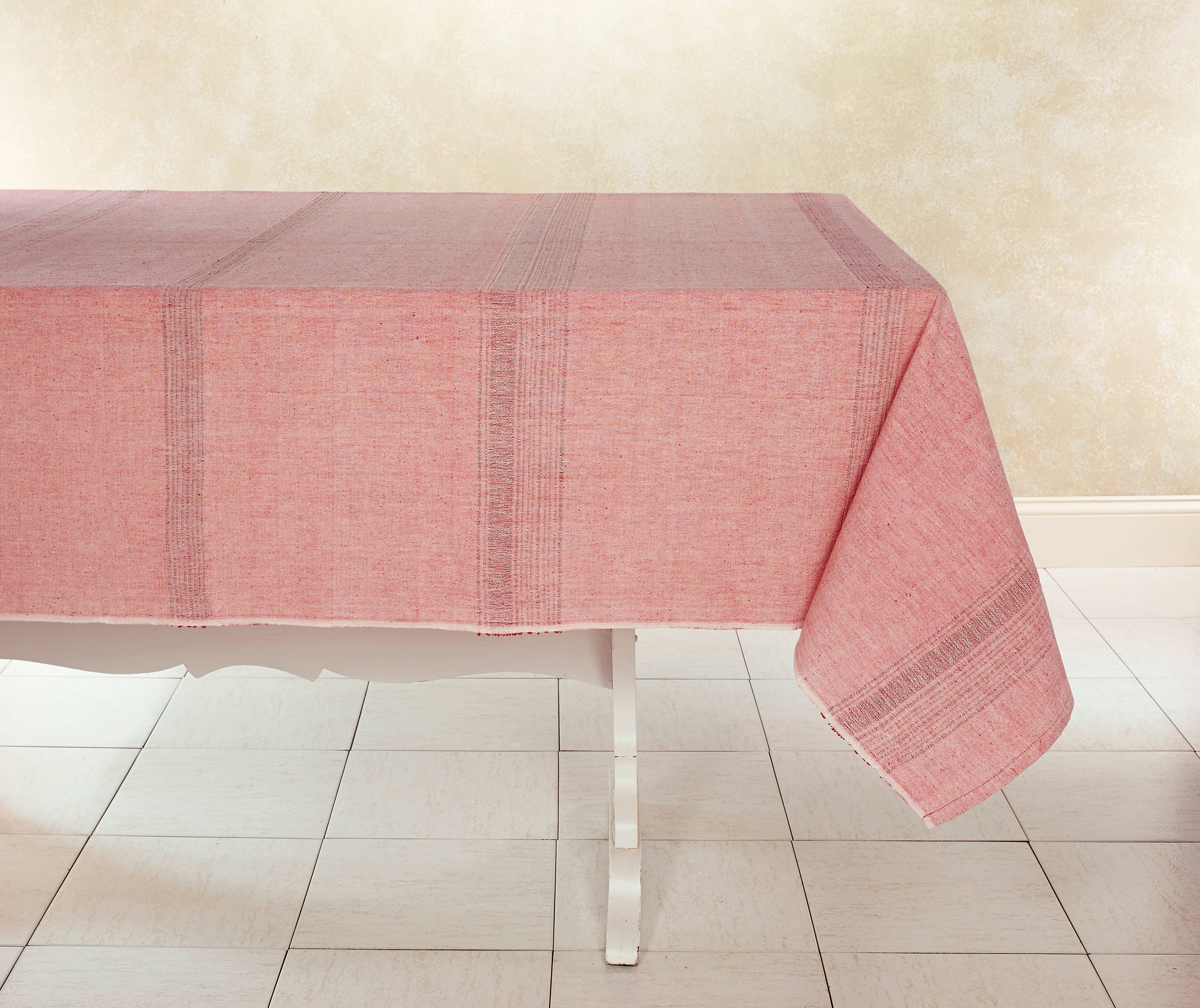 Sunrose Tablecloth, Handwoven Cotton