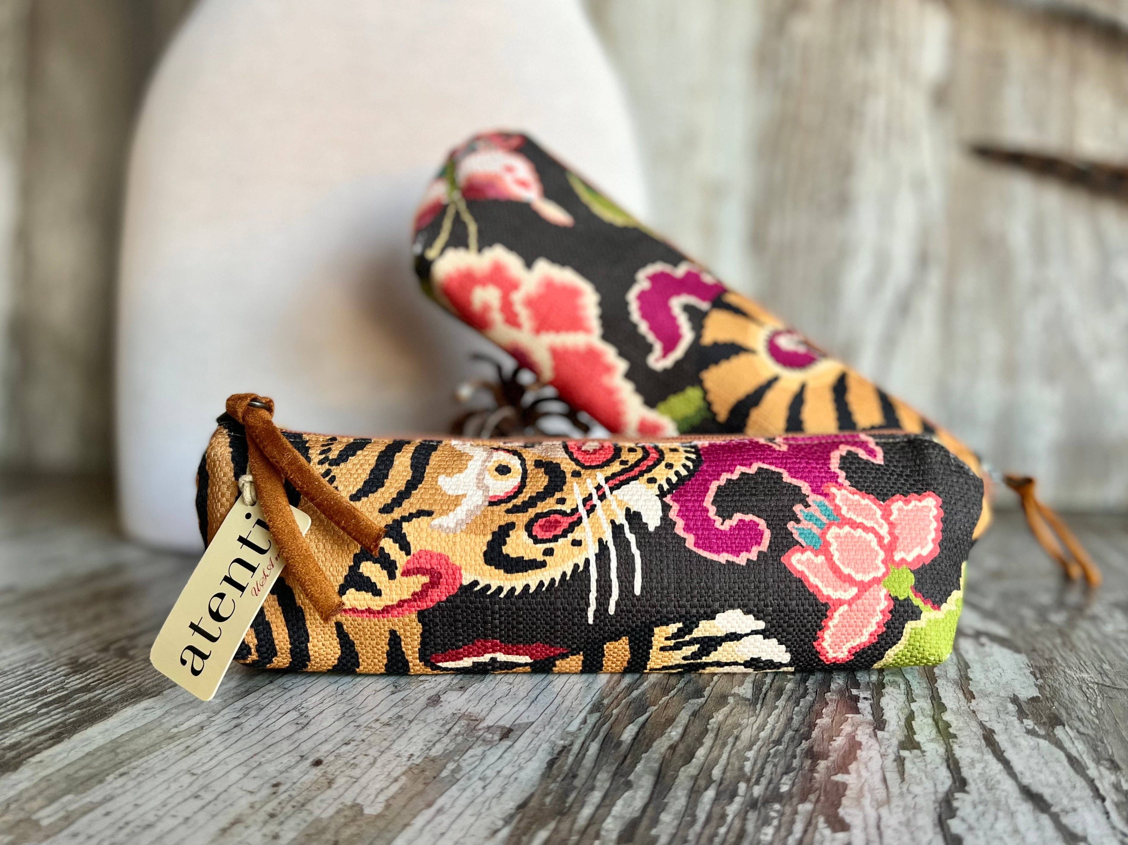 Tiger Floral Pouch