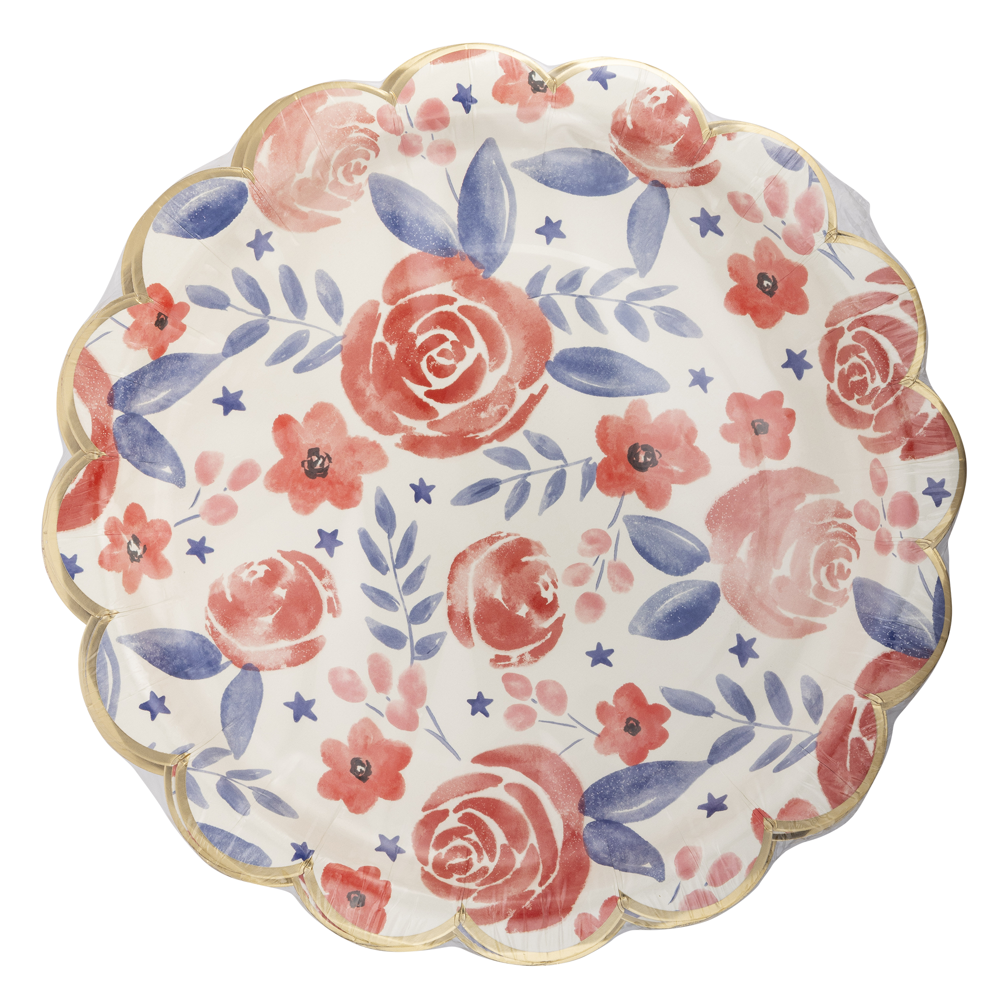 Watercolor Floral Paper Plate