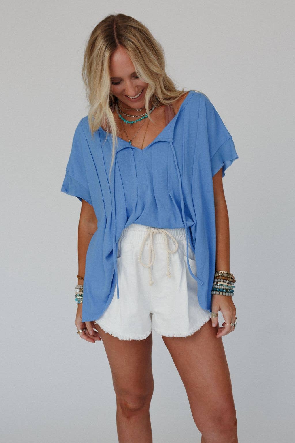 Oversized Pleated Top