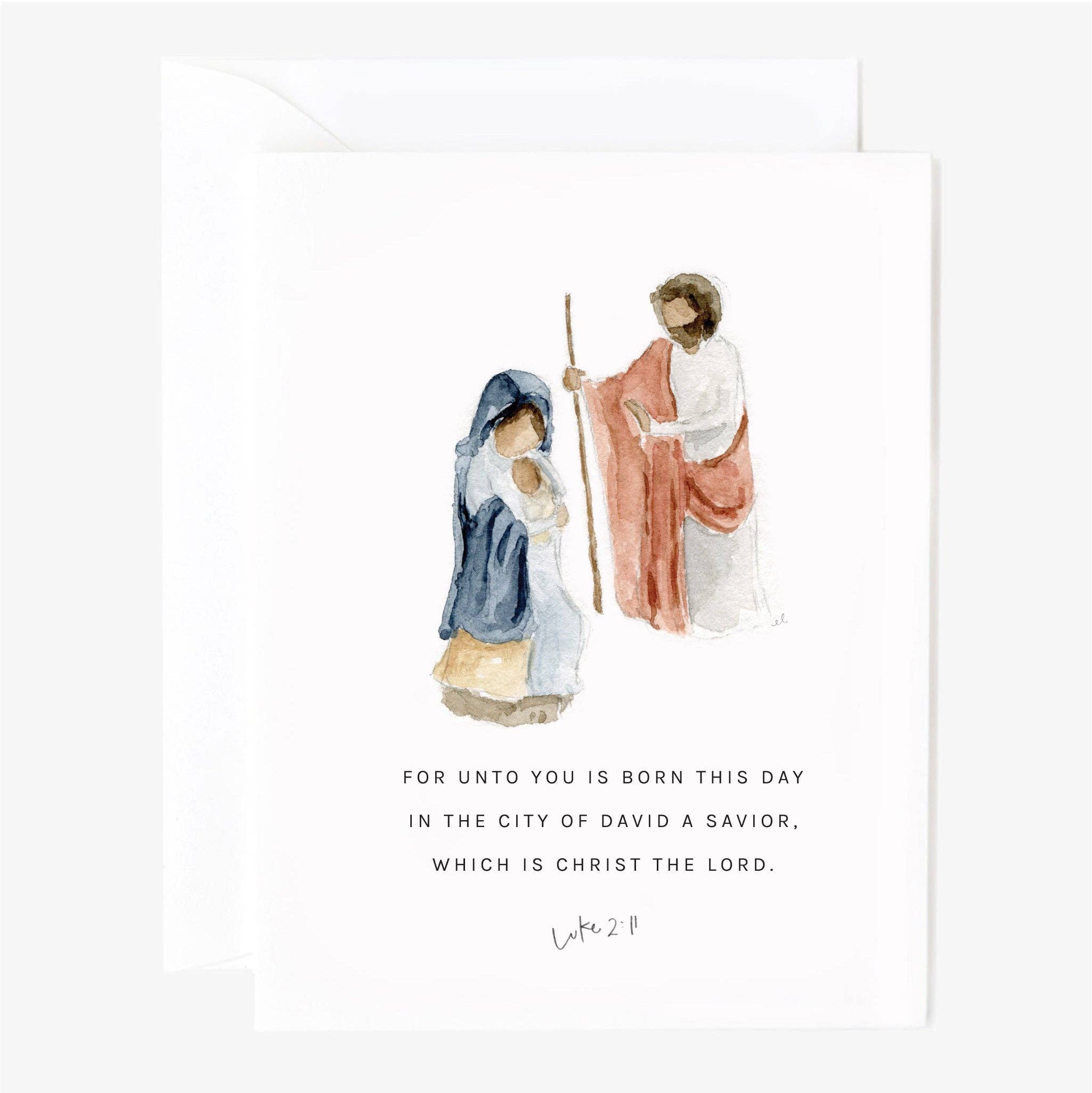 Set of 8 Christmas scripture notecard set