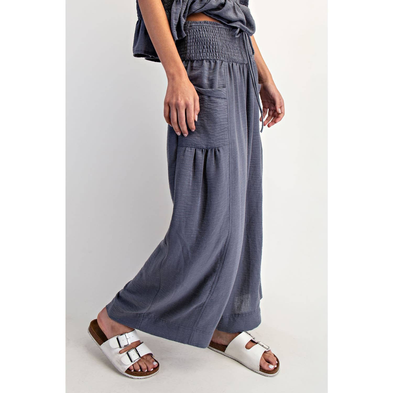 Baggy Wide Leg Cropped Pants