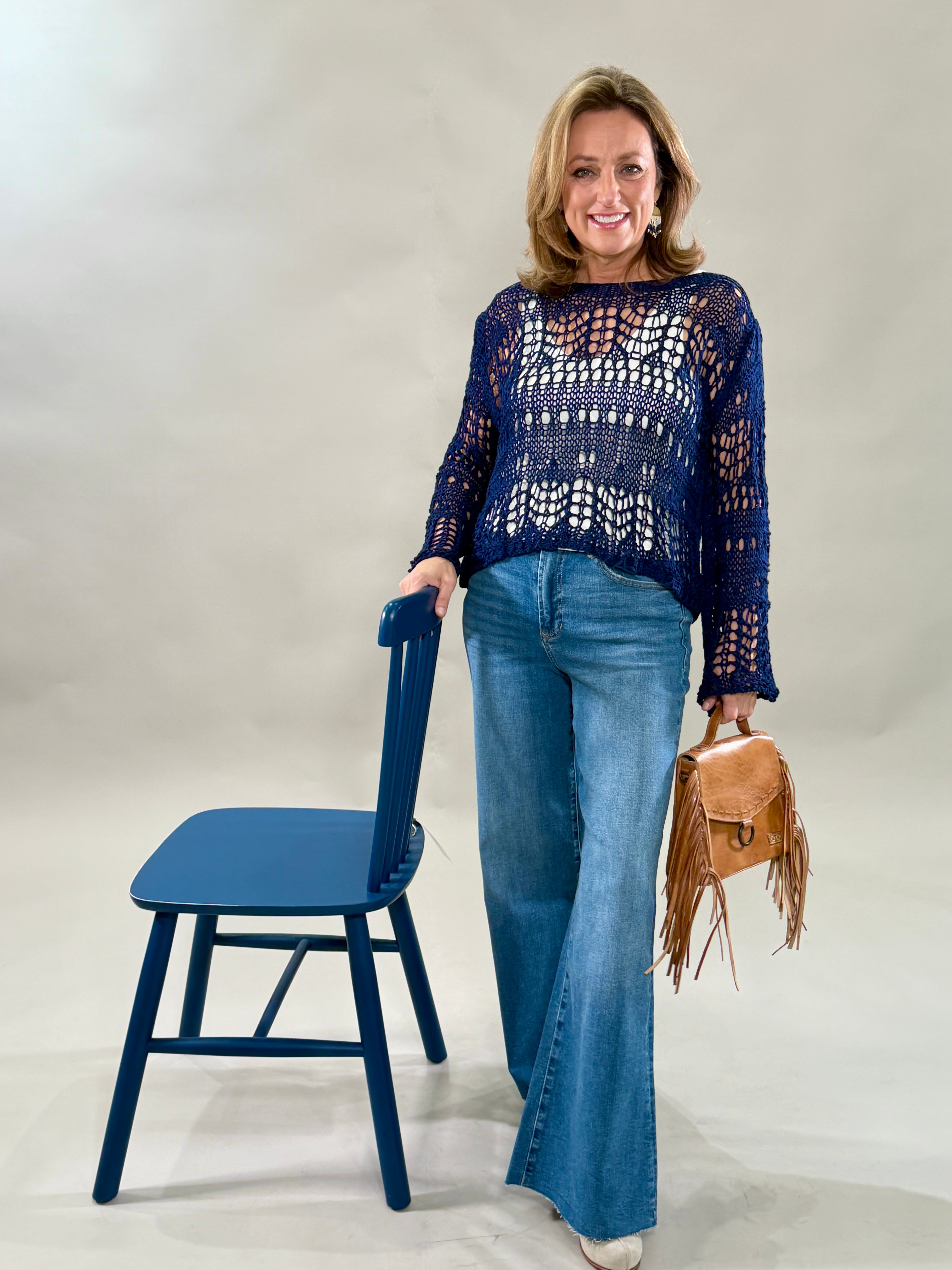 Crochet Long Sleeve Top