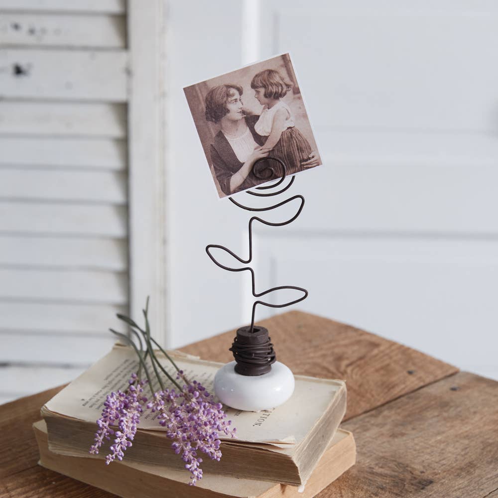 Rose Vintage Doorknob Photo Holder