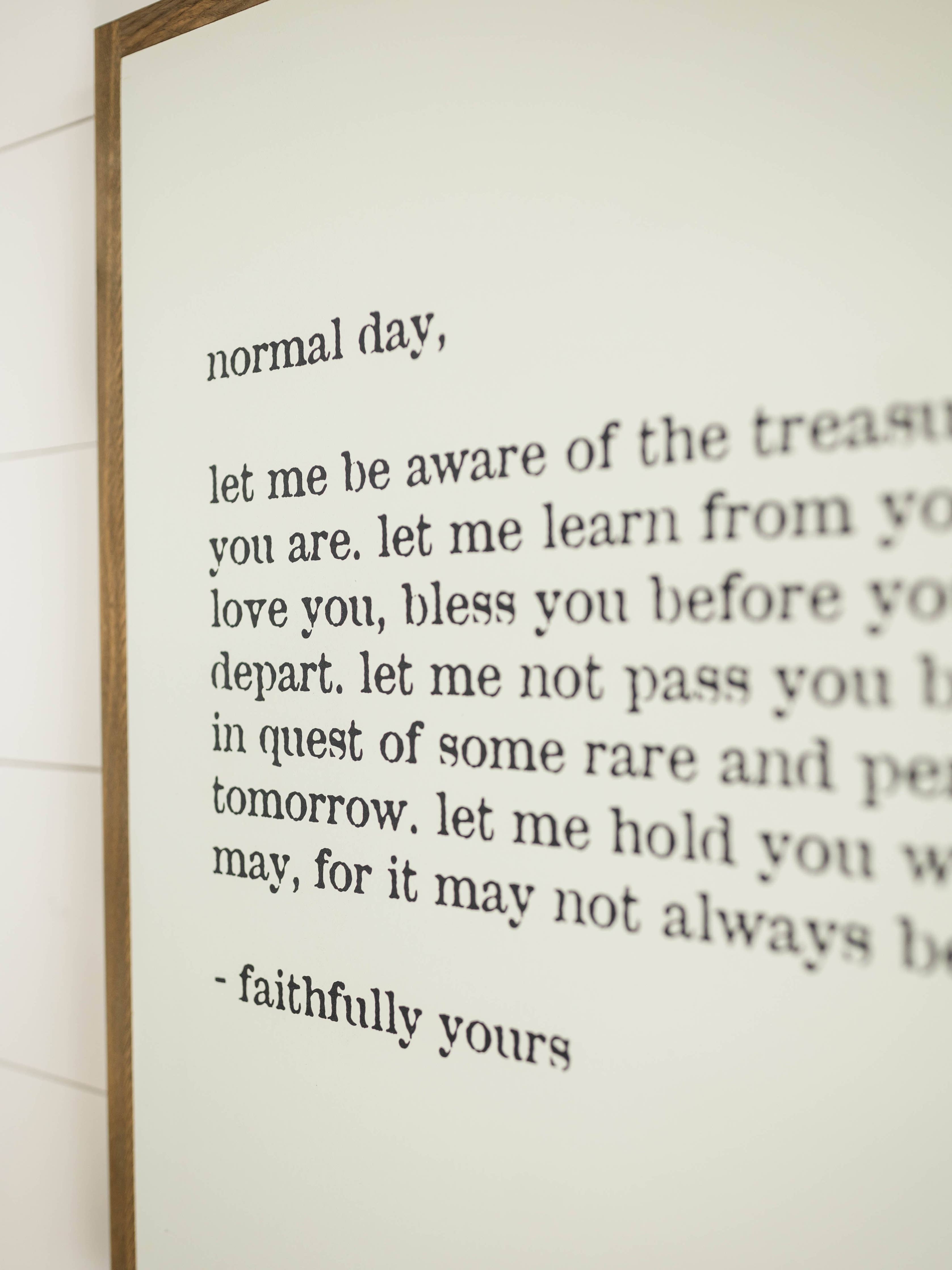 Normal Day Wall Art