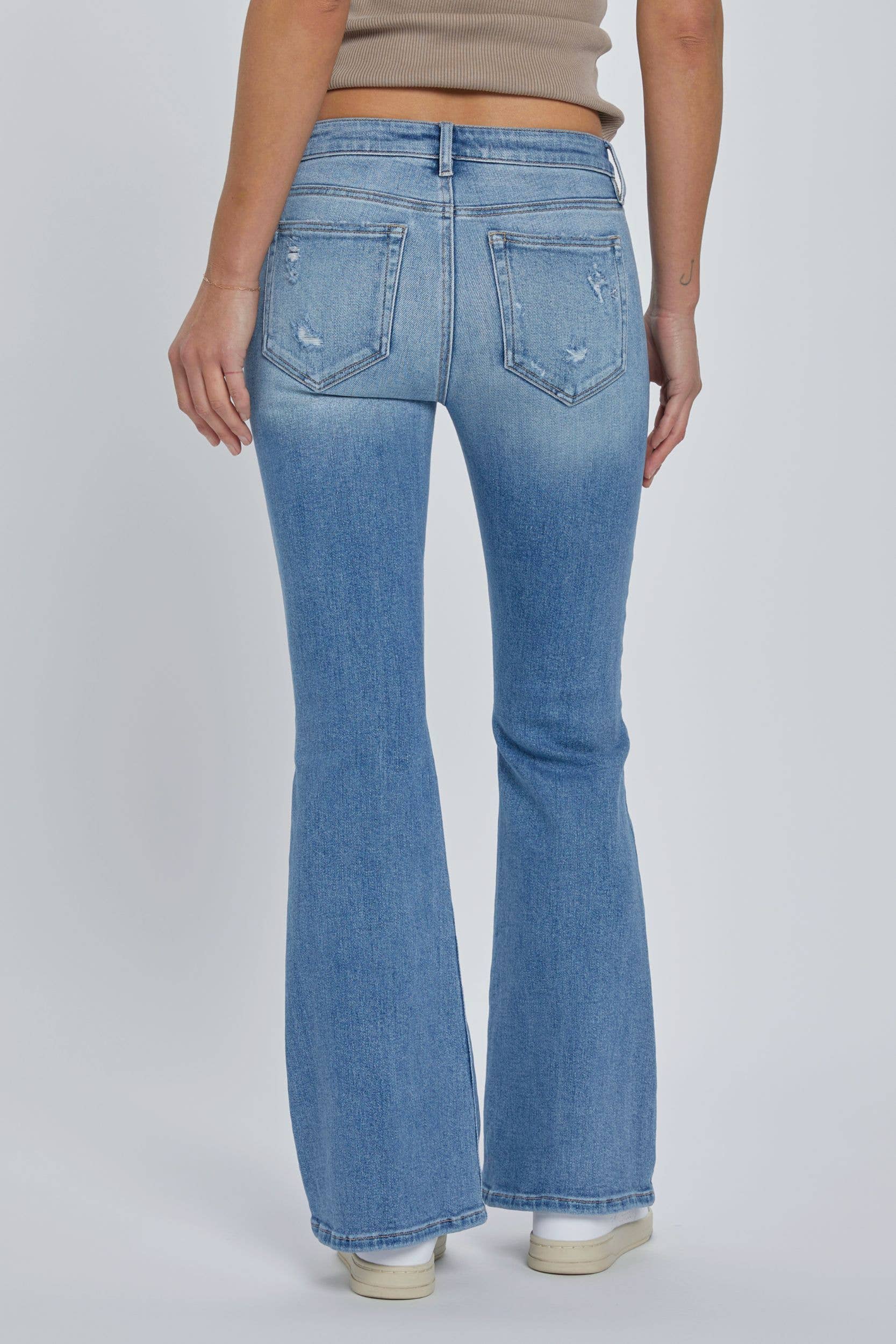 Mid Rise 31" Inseam Front Pocket Flare