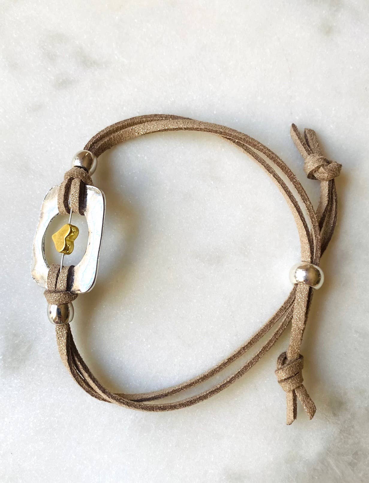 Heart of Gold Tan Bracelet
