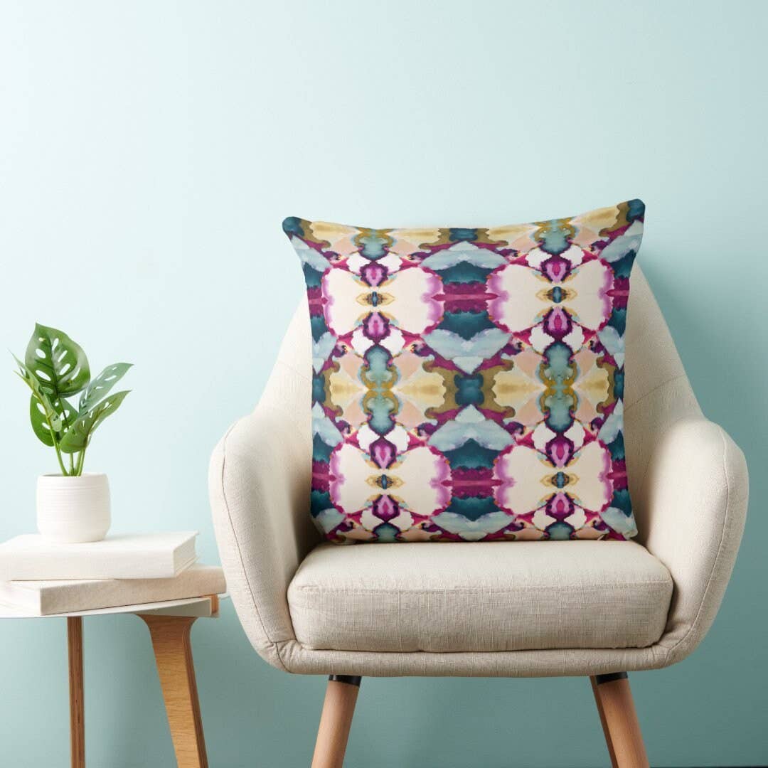Abstract Modern Art Print Throw Pillow