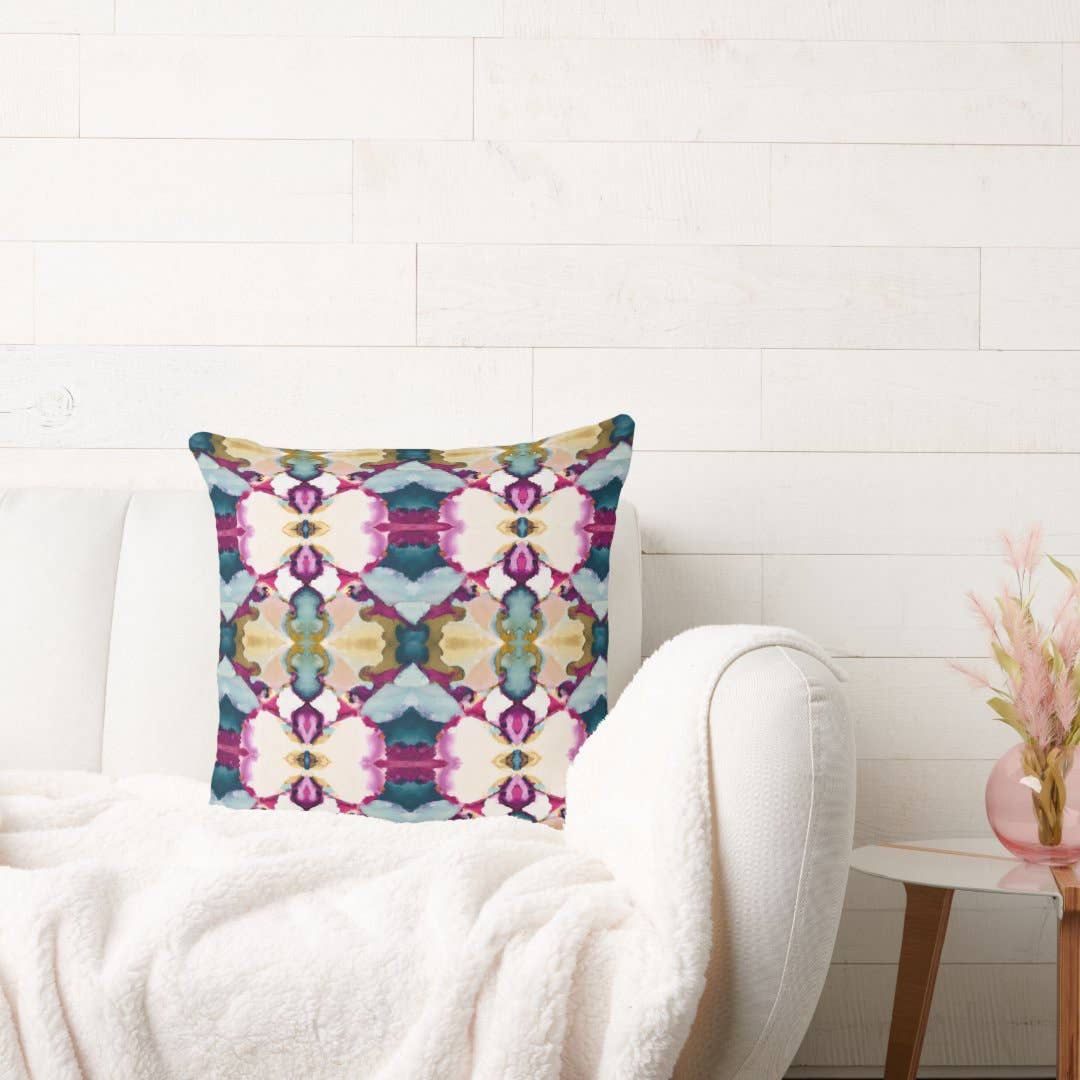 Abstract Modern Art Print Throw Pillow