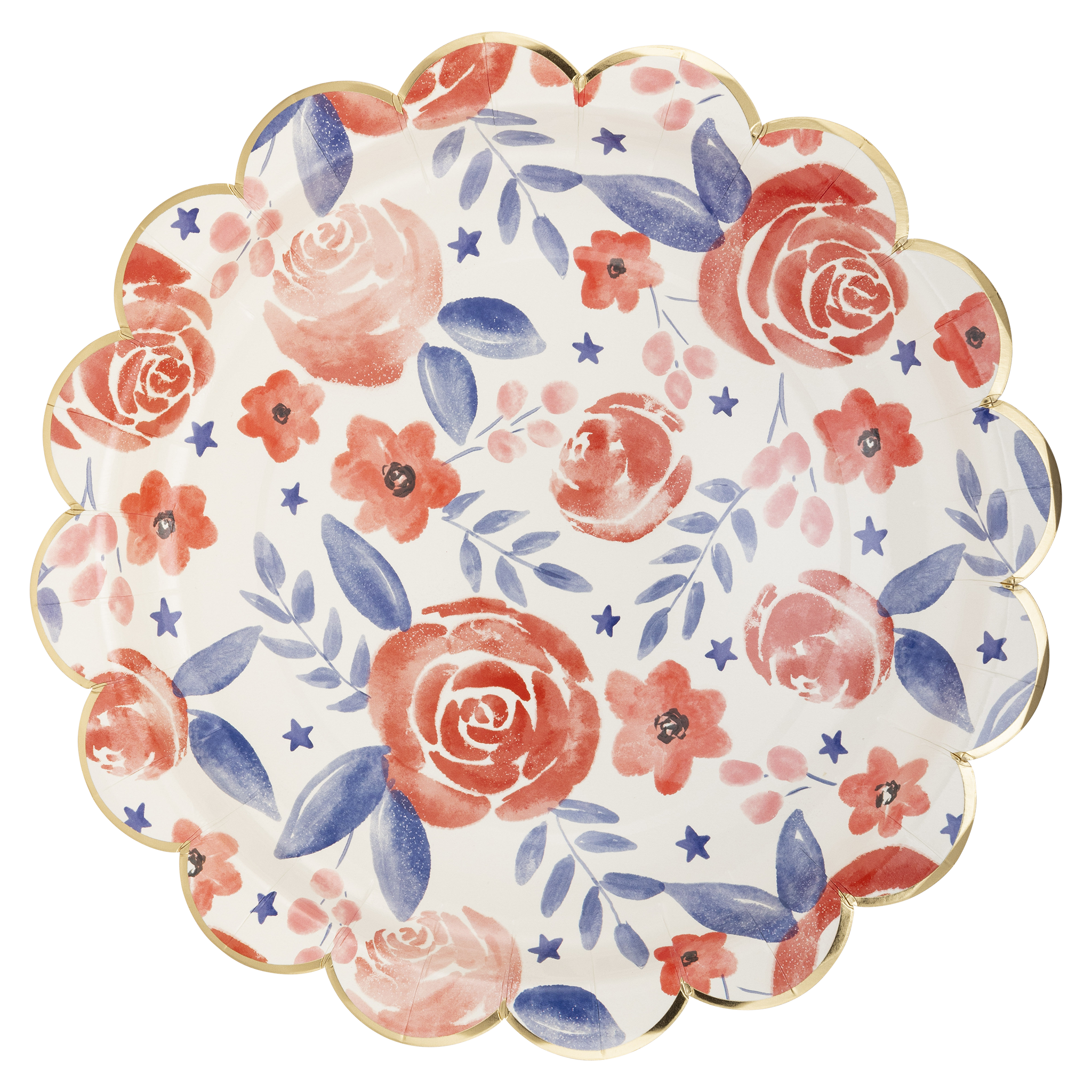 Watercolor Floral Paper Plate