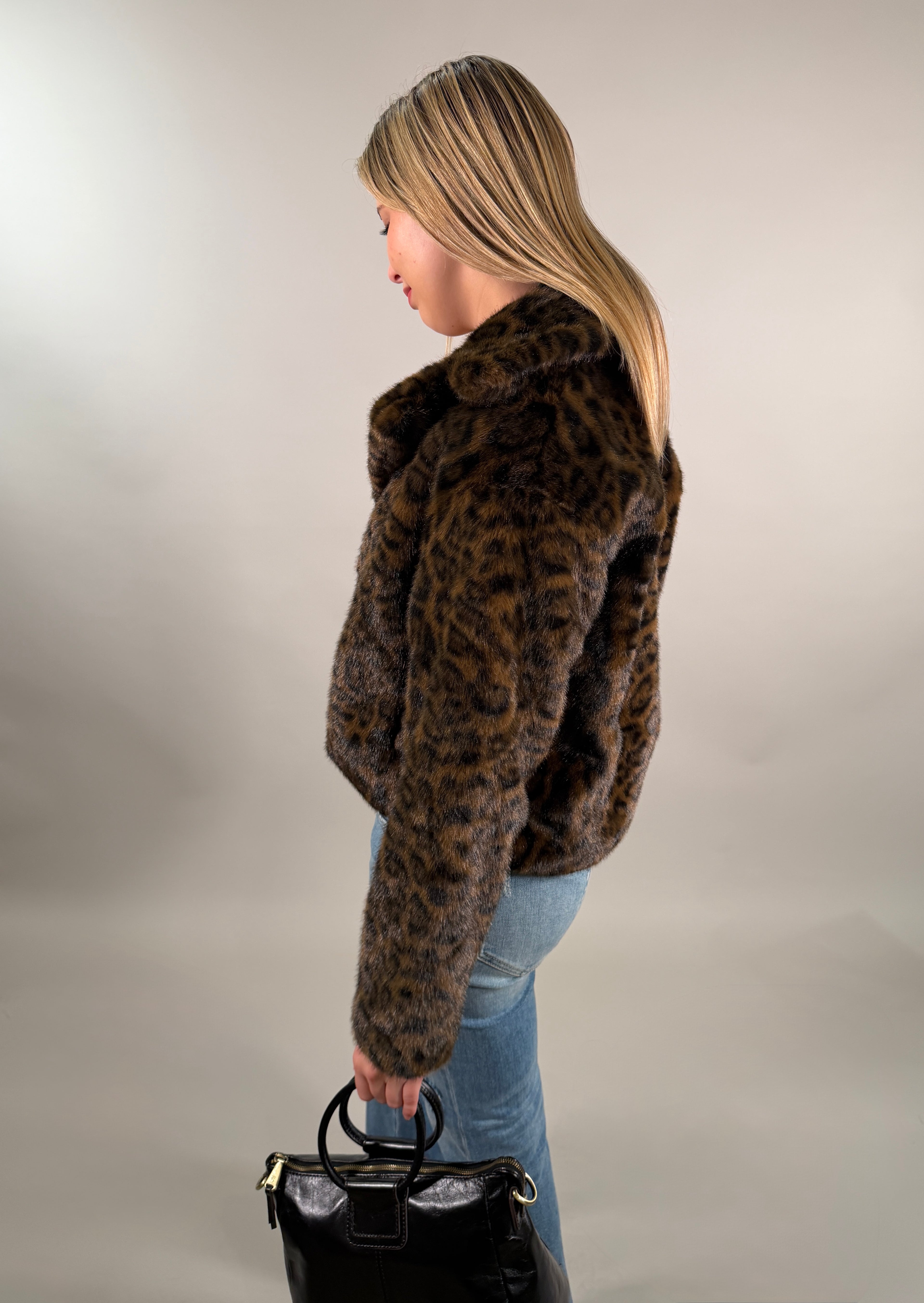 Leopard Faux Fur Jacket