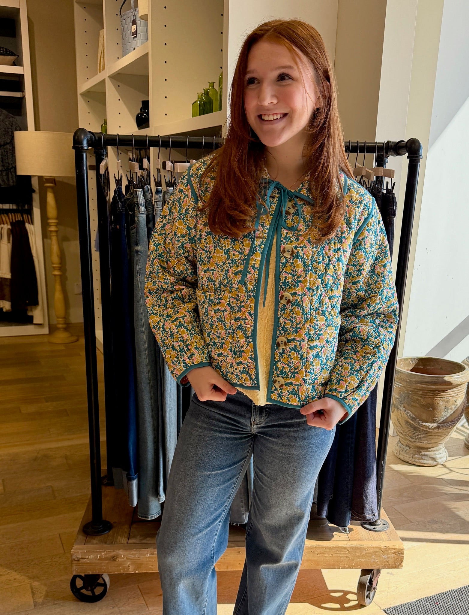 Reversible Floral Stevie Quilted Jacket