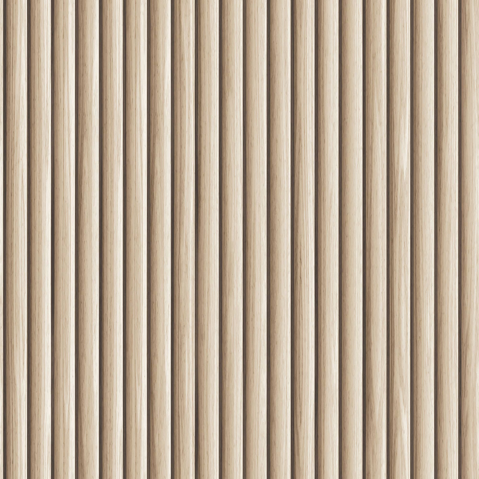 Reeded Wood Peel and Stick Wallpaper, 28 sq. ft.
