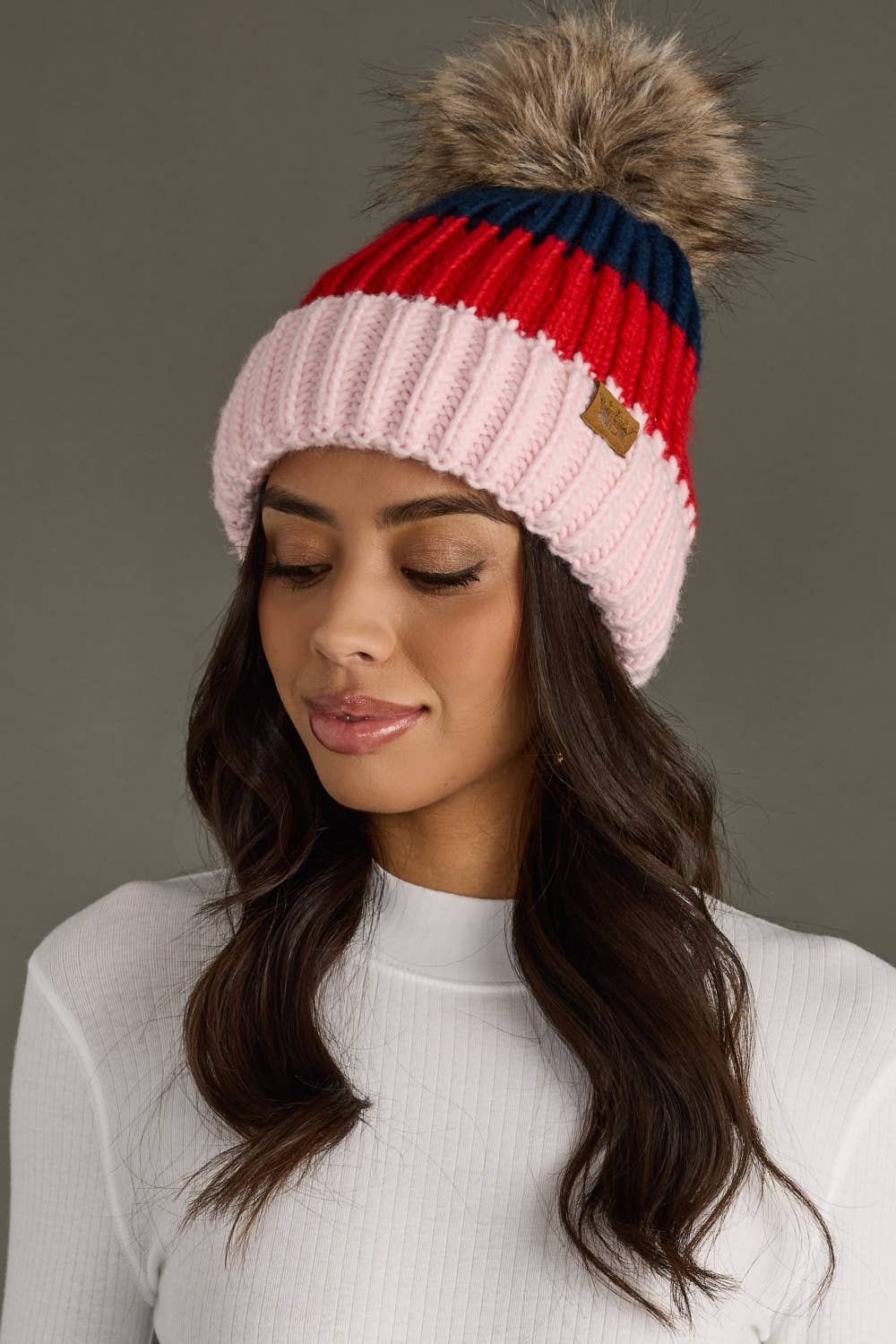 Spirit Stripe Pom Beanie