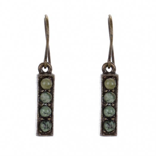 Small Rectangle Drop Earrings