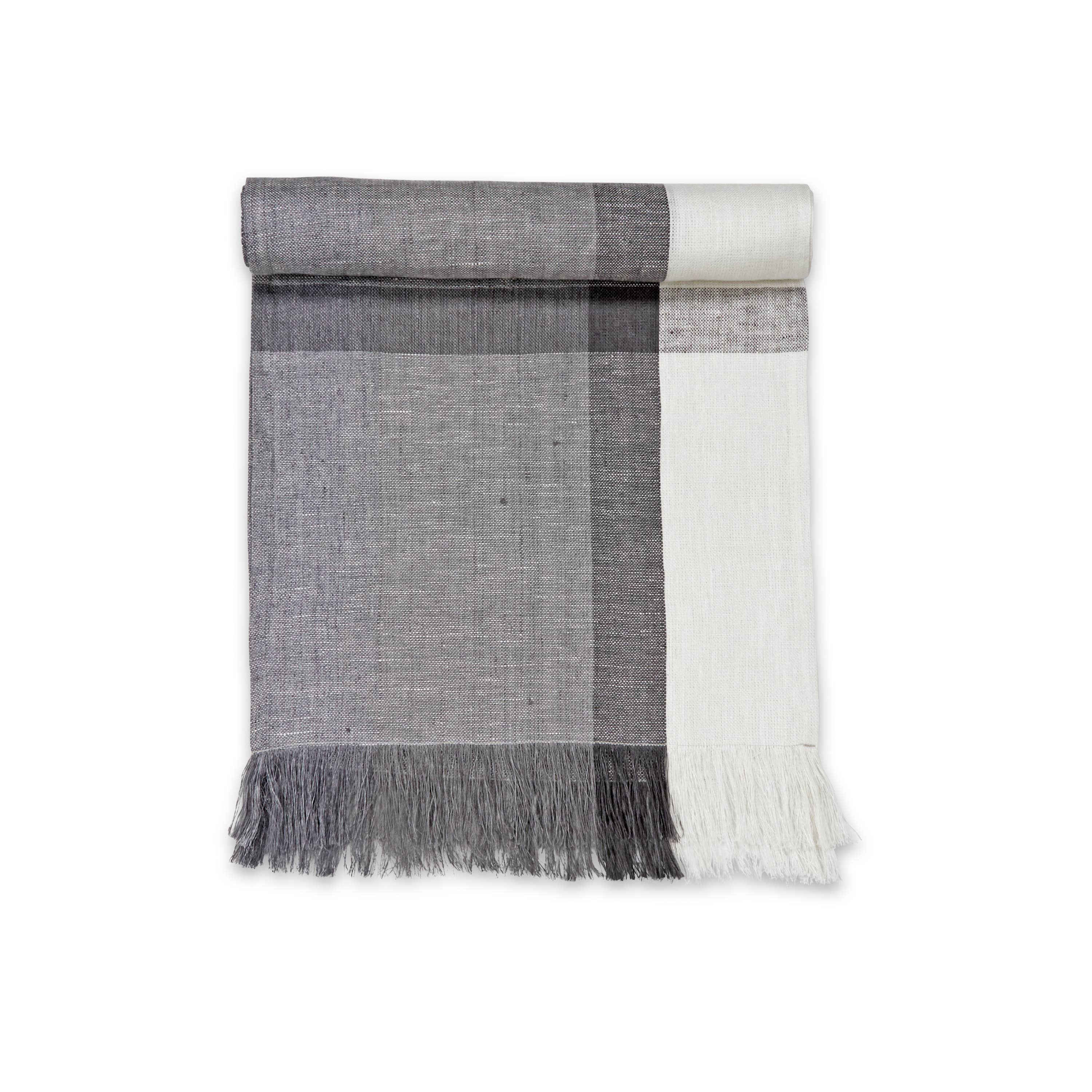 Blue Corn Runner, Handwoven Flax Linen