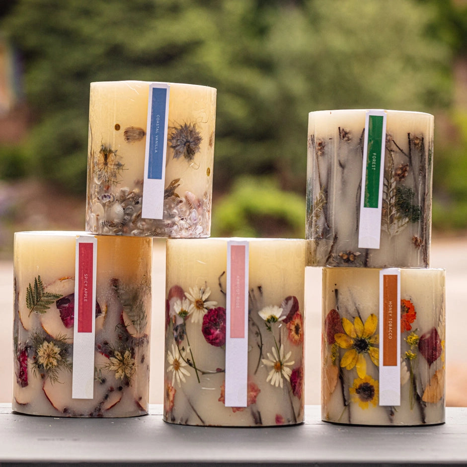 Honey Tobacco Small Round Botanical Candle