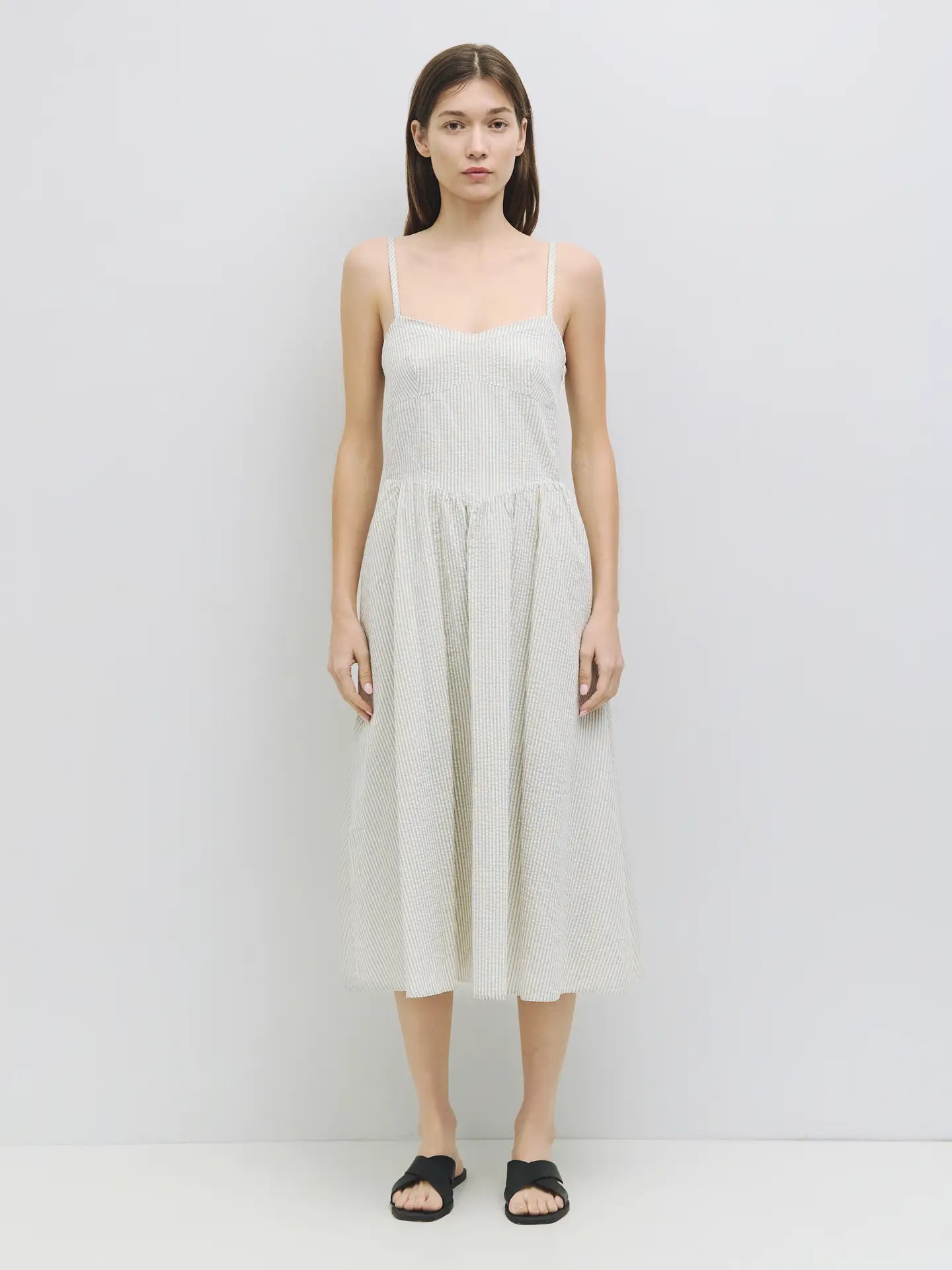 Midi Length Sweetheart Dress